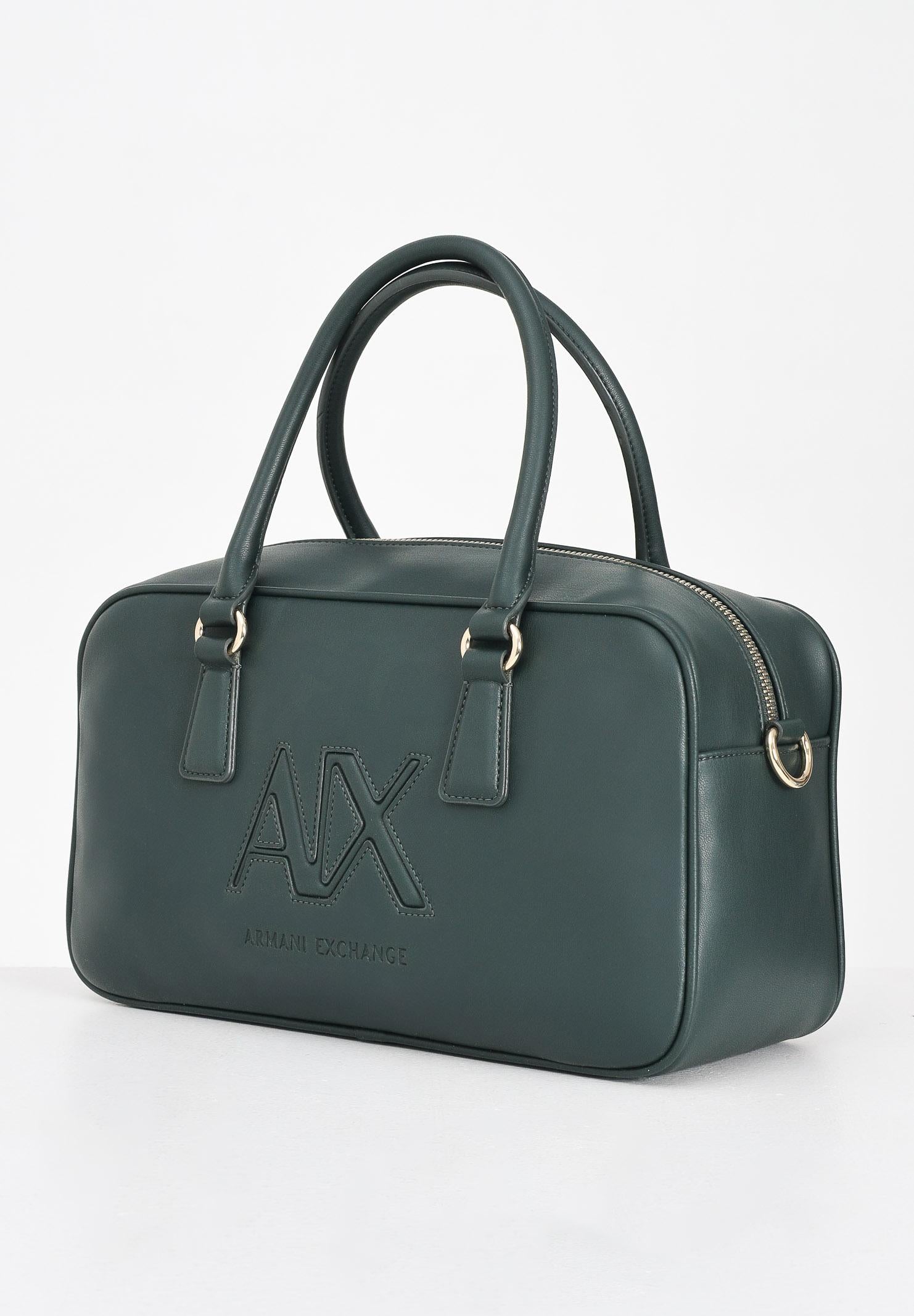 ARMANI EXCHANGE Borsa a spalla verde da donna con ricamo logo XW001566AF15634 U7304 ARMANI EXCHANGE