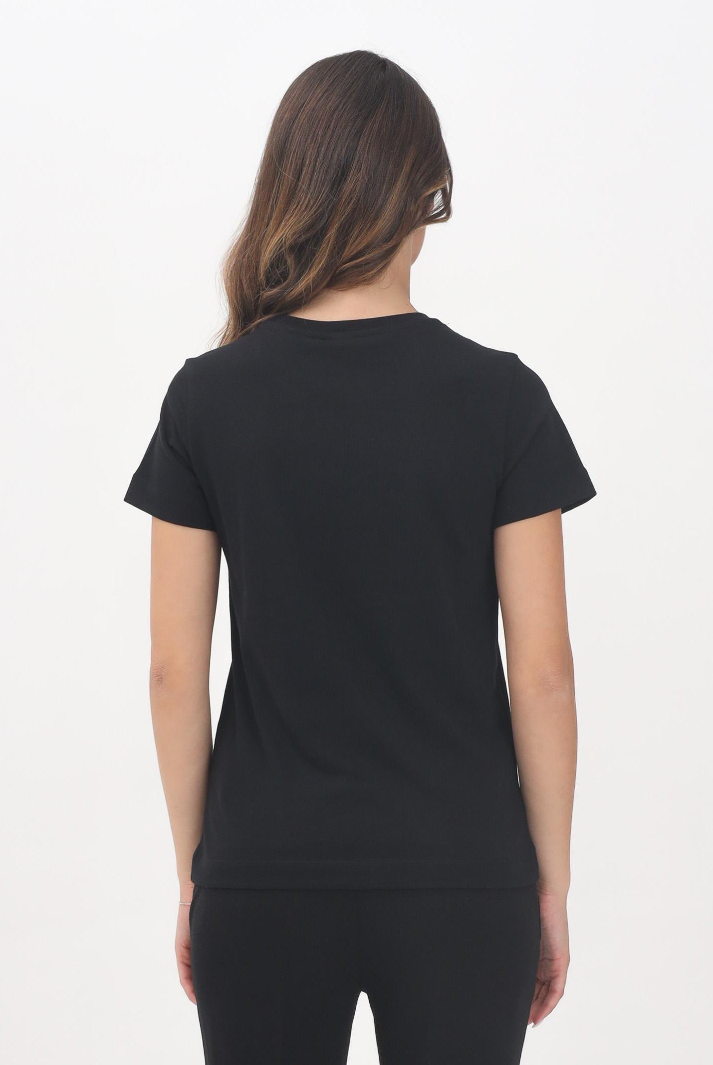 PINKO T-shirt a manica corta nera da donna con logo 100355A2RD Z99 PINKO