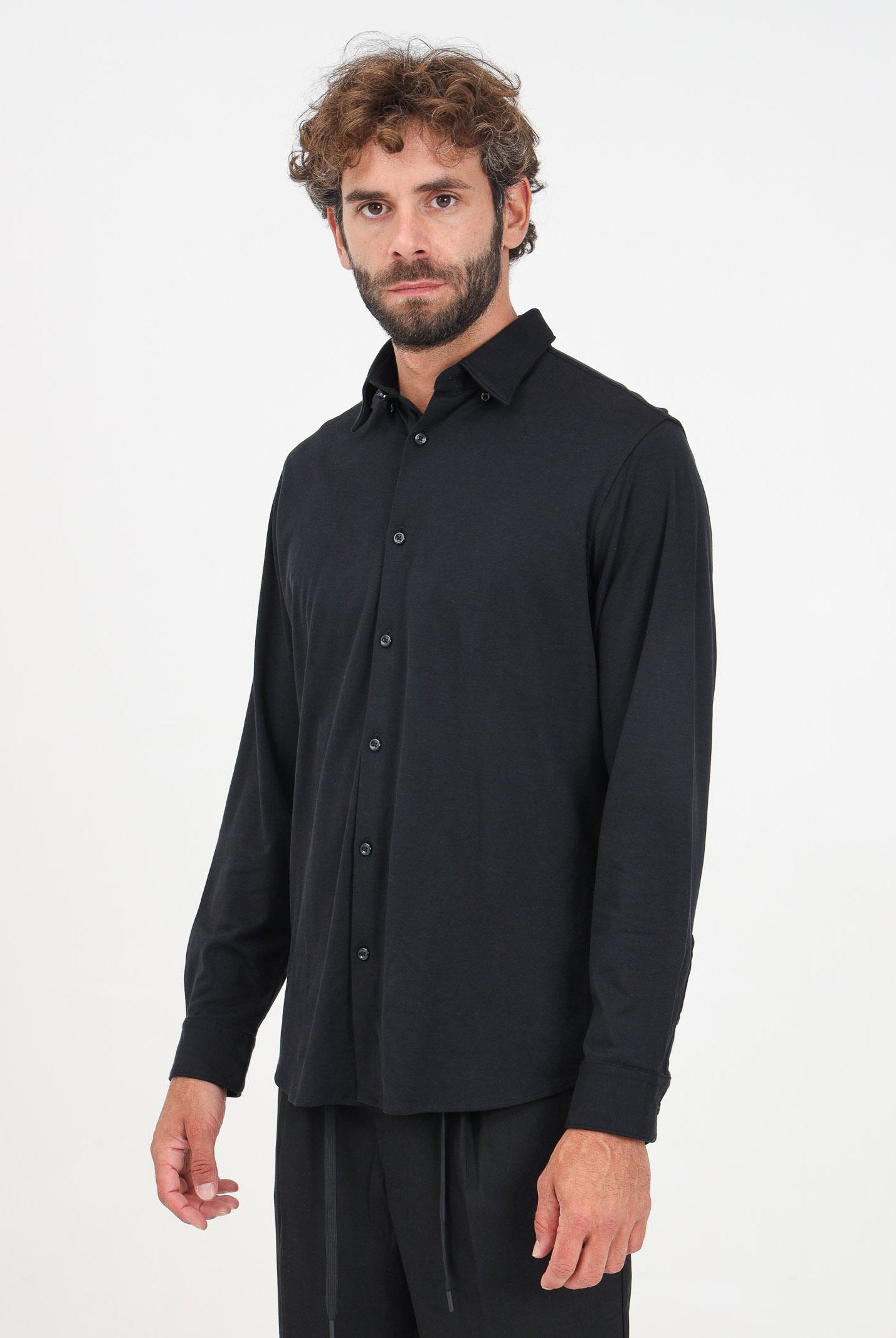 SELECTED HOMME Camicia a manica lunga nera da uomo 16094593 Black SELECTED HOMME