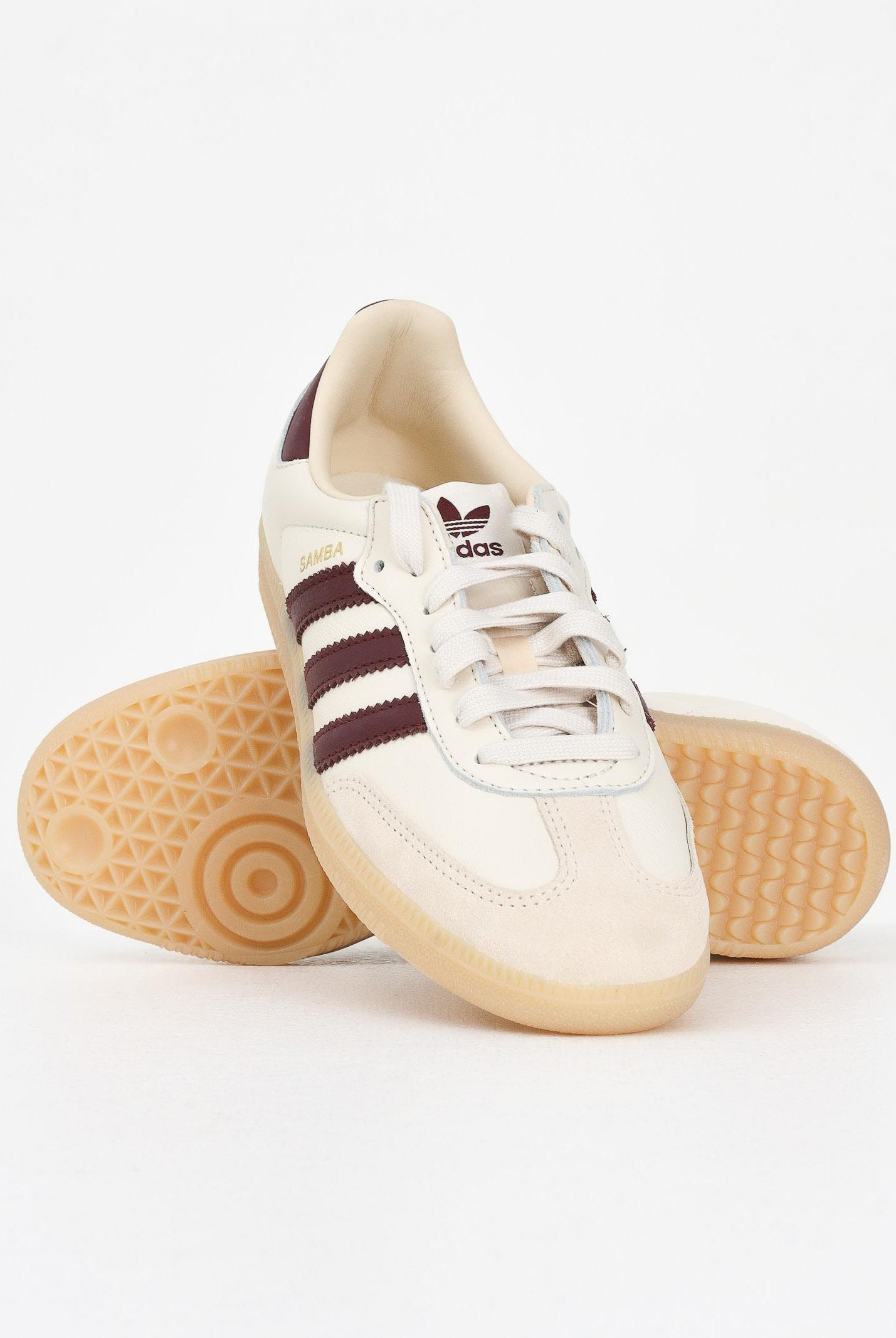 ADIDAS ORIGINALS Sneakers Samba OG beige e bordeaux per uomo e donna JS3830 . ADIDAS ORIGINALS