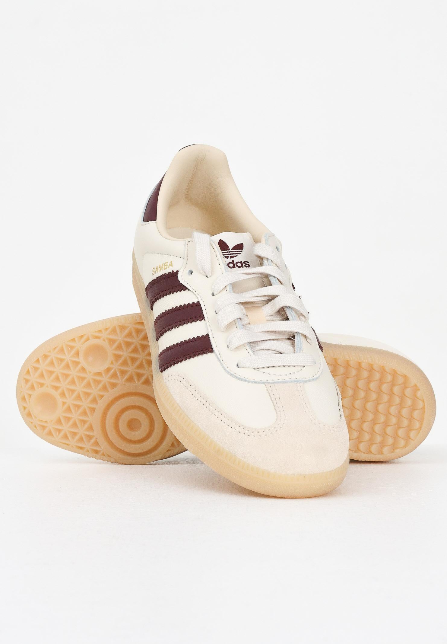 ADIDAS ORIGINALS Sneakers Samba OG beige e bordeaux per uomo e donna JS3830 . ADIDAS ORIGINALS