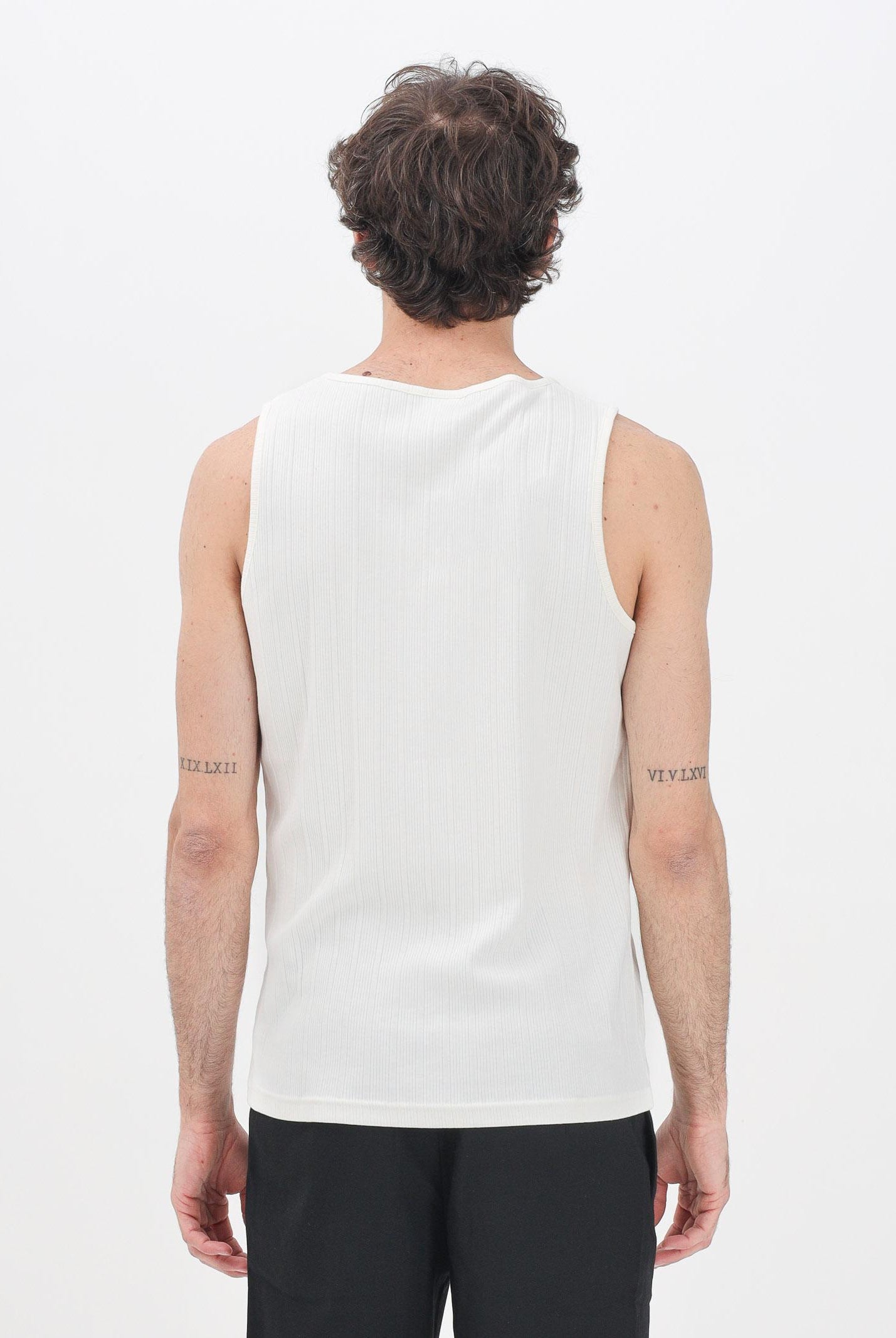 SELECTED HOMME Canotta panna da uomo a costine 16097660 Egret SELECTED HOMME