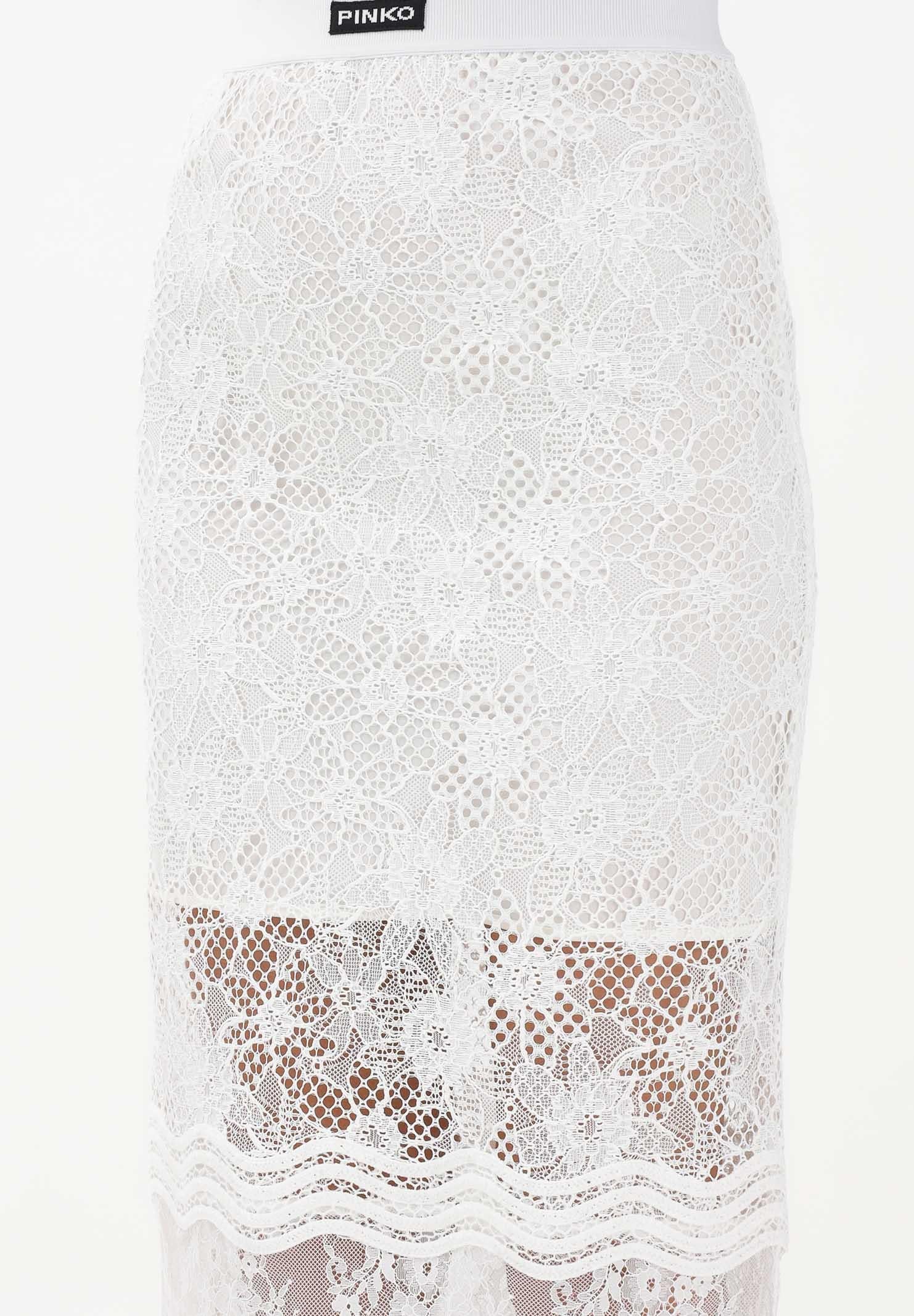 PINKO Gonna midi HARMONIE bianca da donna 106664A381 Z05 PINKO