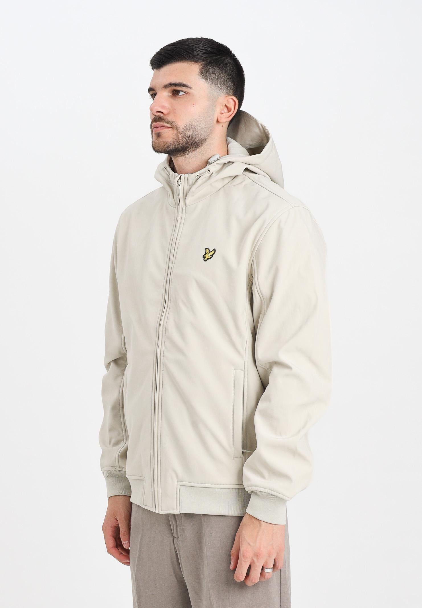 LYLE & SCOTT Giacca softshell foderata in pile beige da uomo JK2110V X865 LYLE & SCOTT