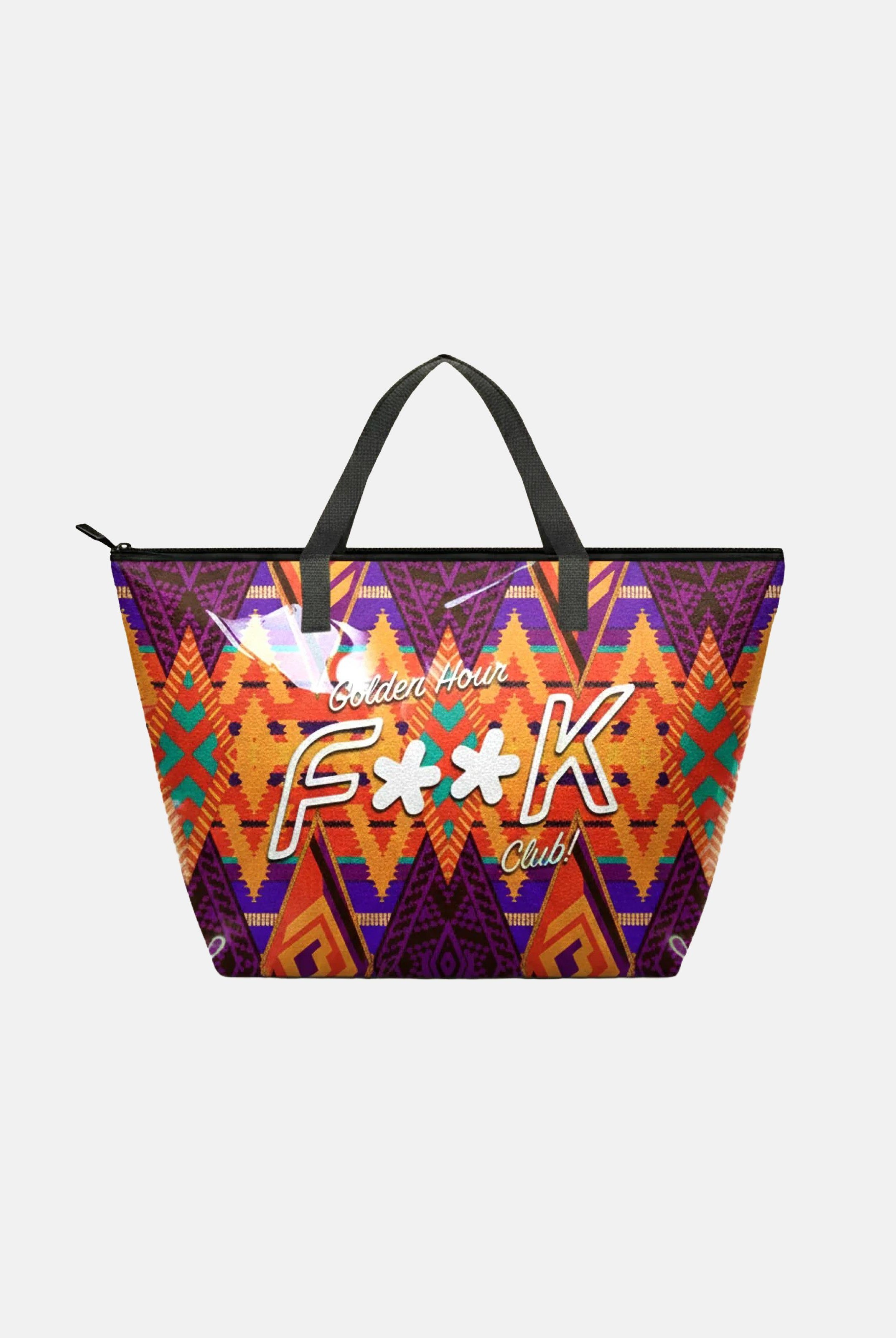 F**K beach bag Golden Hour multicolor arancione/viola da donna. FA26-SU8905X11 . F**K