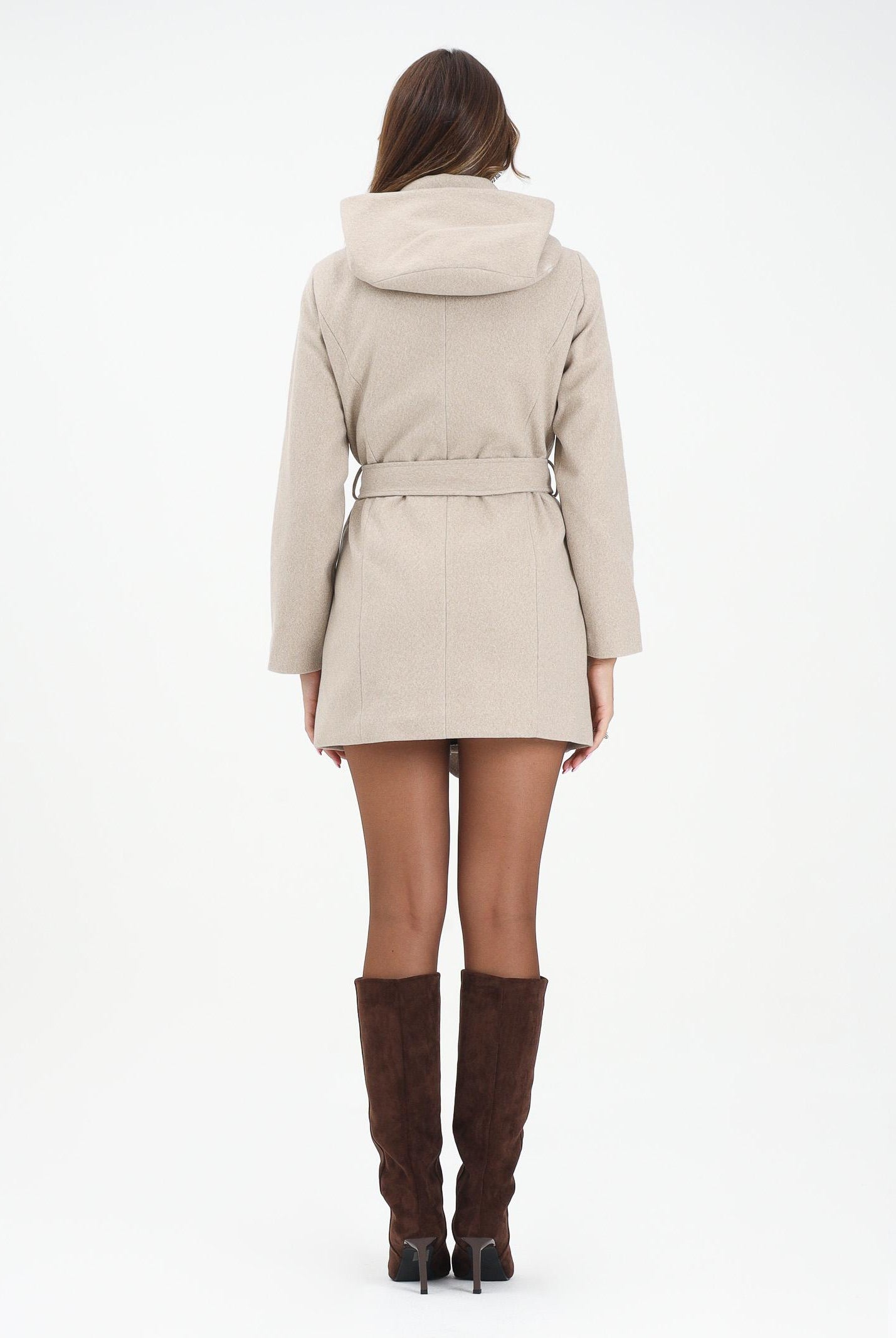 JDY Cappotto corto beige da donna 15353909 Nature JDY