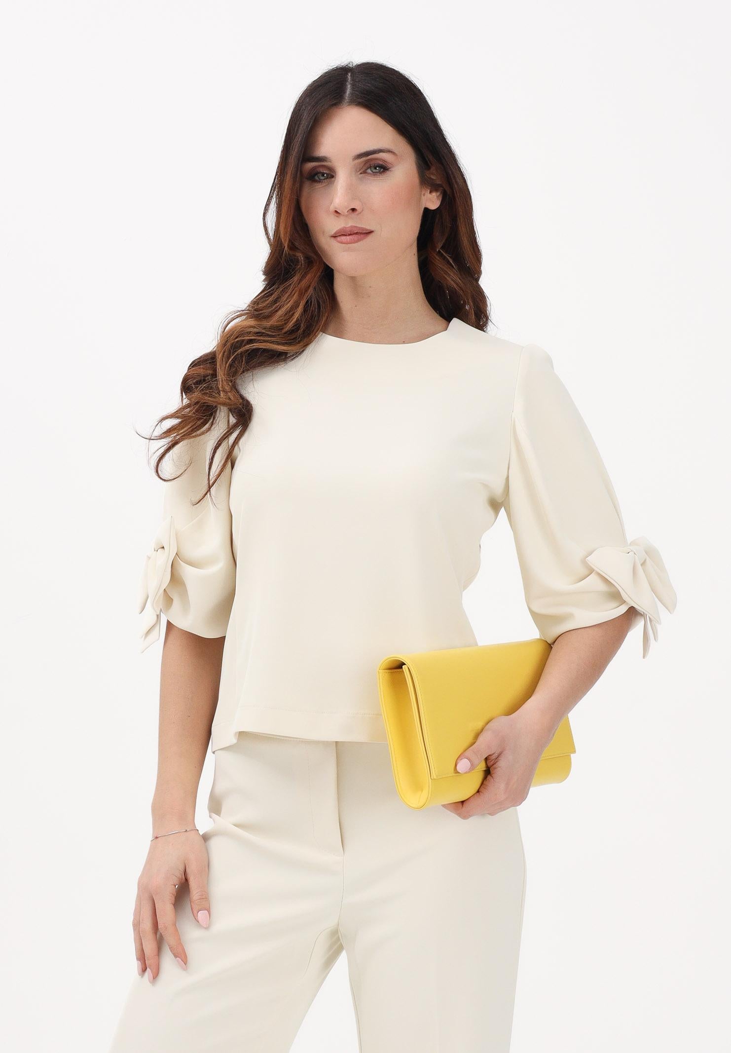 VICOLO Blusa burro da donna con fiocco applicato TAB0245 ABU04 VICOLO