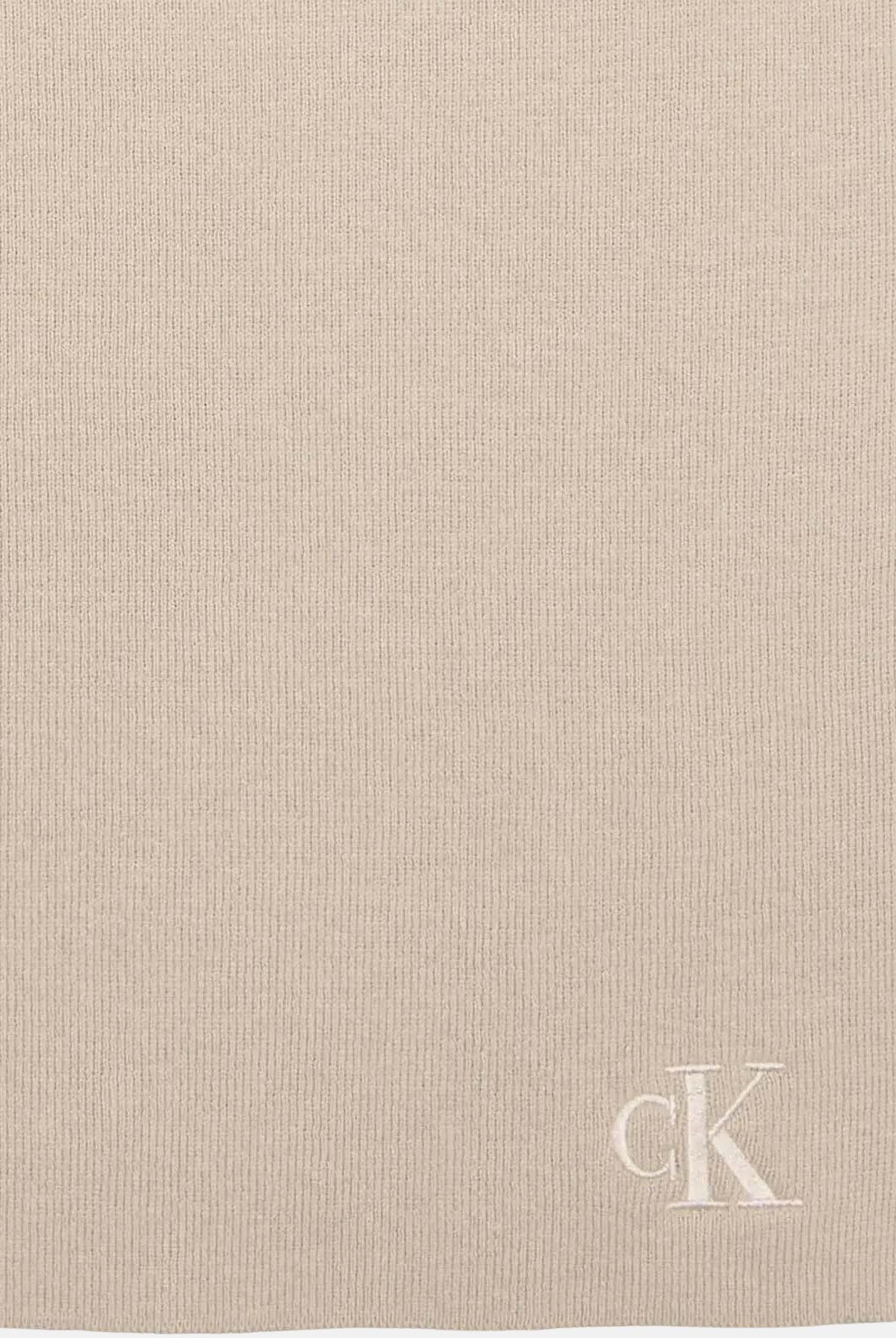 CALVIN KLEIN Sciarpa beige per uomo e donna con logo LV04D8021G RMU CALVIN KLEIN
