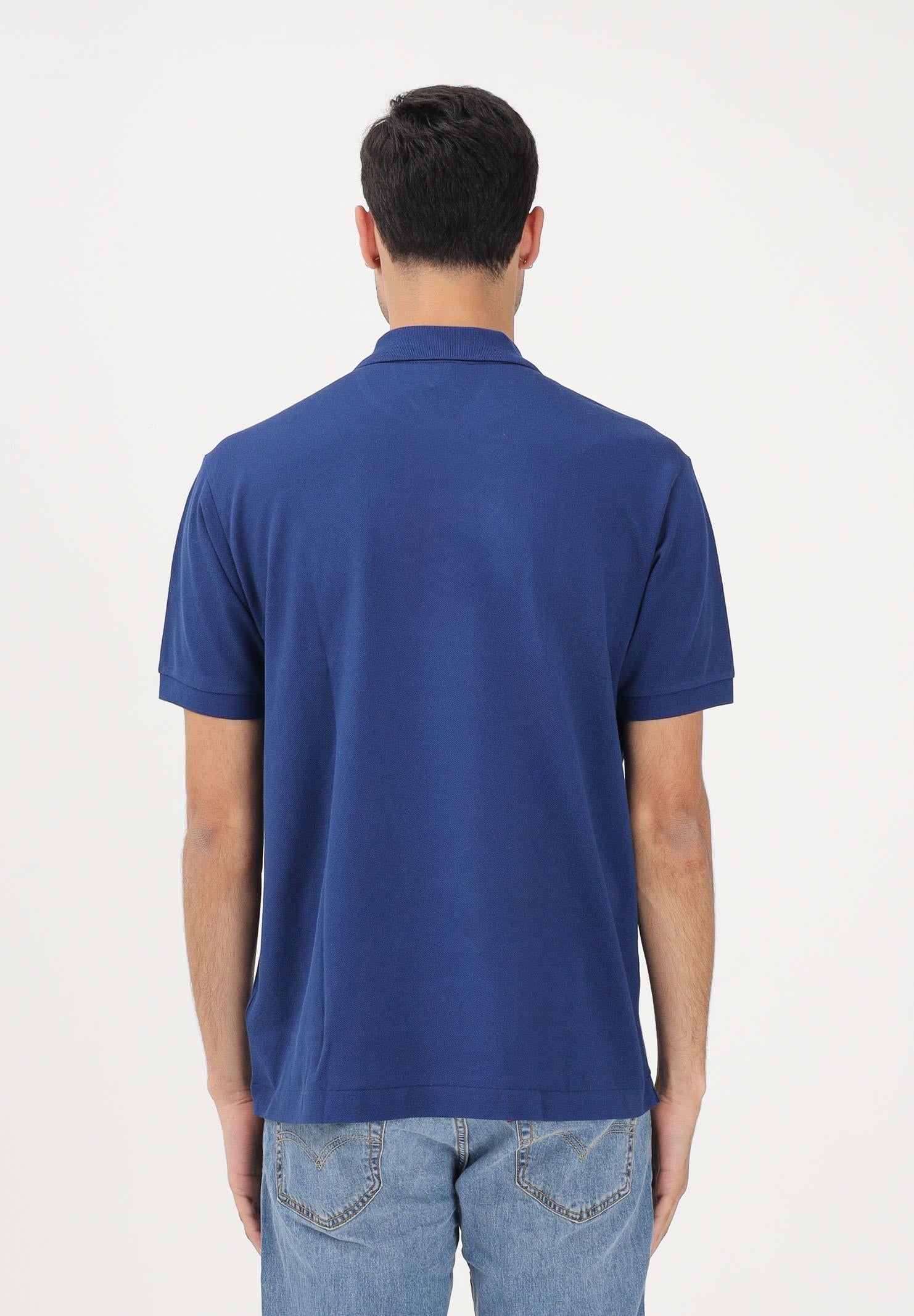 LACOSTE Polo a manica corta blu per uomo e donna con patch logo 1212 F9F LACOSTE