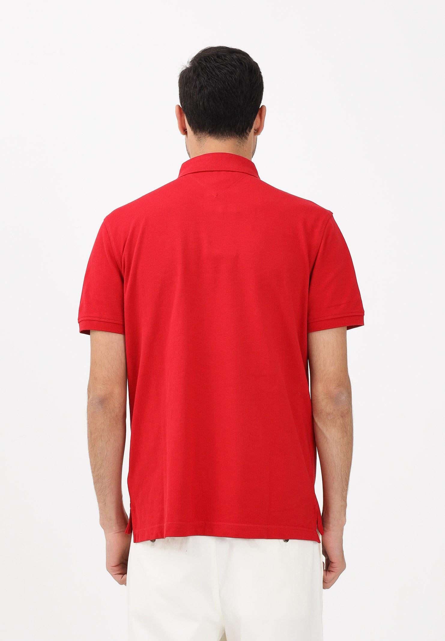 TOMMY HILFIGER Polo a manica corta rossa da uomo con logo MW0MW17770 XLD TOMMY HILFIGER