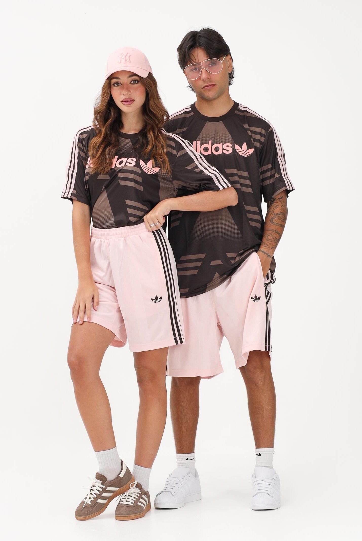 ADIDAS ORIGINALS Shorts sportivo 3 Strisce Loose Engineered rosa per uomo e donna KE3591 . ADIDAS ORIGINALS