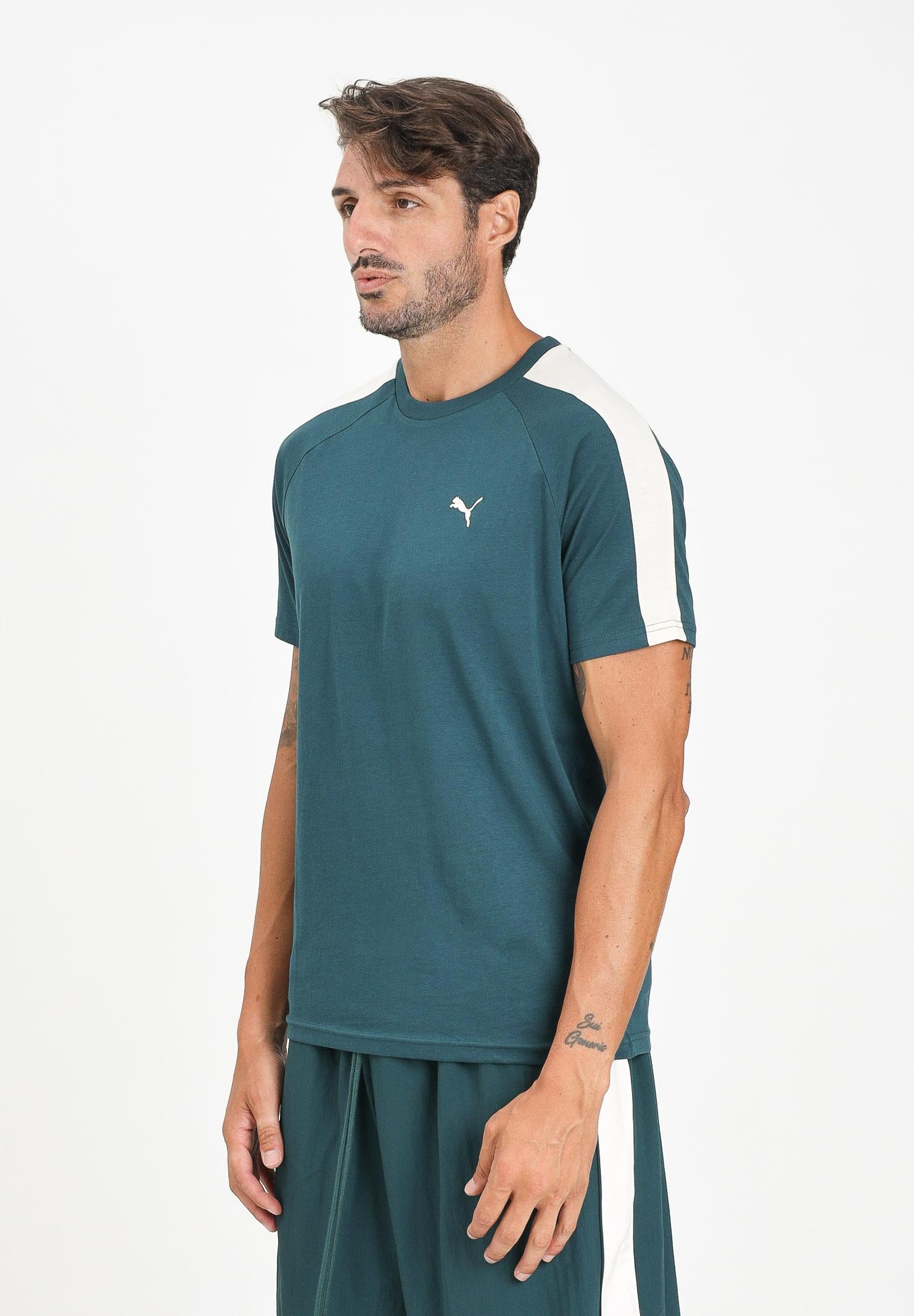 PUMA T-shirt a manica corta T7 verde petrolio da uomo 629592 75 PUMA