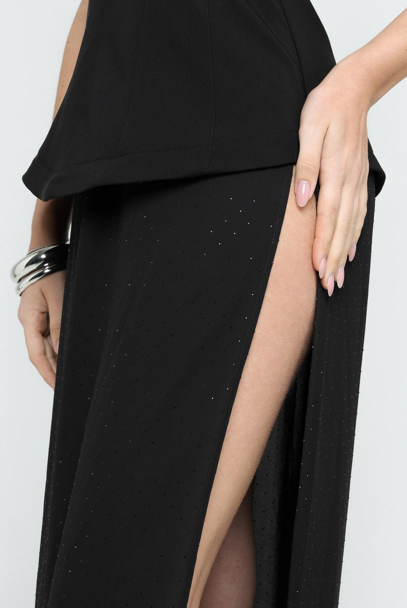 SANTAS Abito lungo CREAM nero da donna PV25020 NERO SANTAS