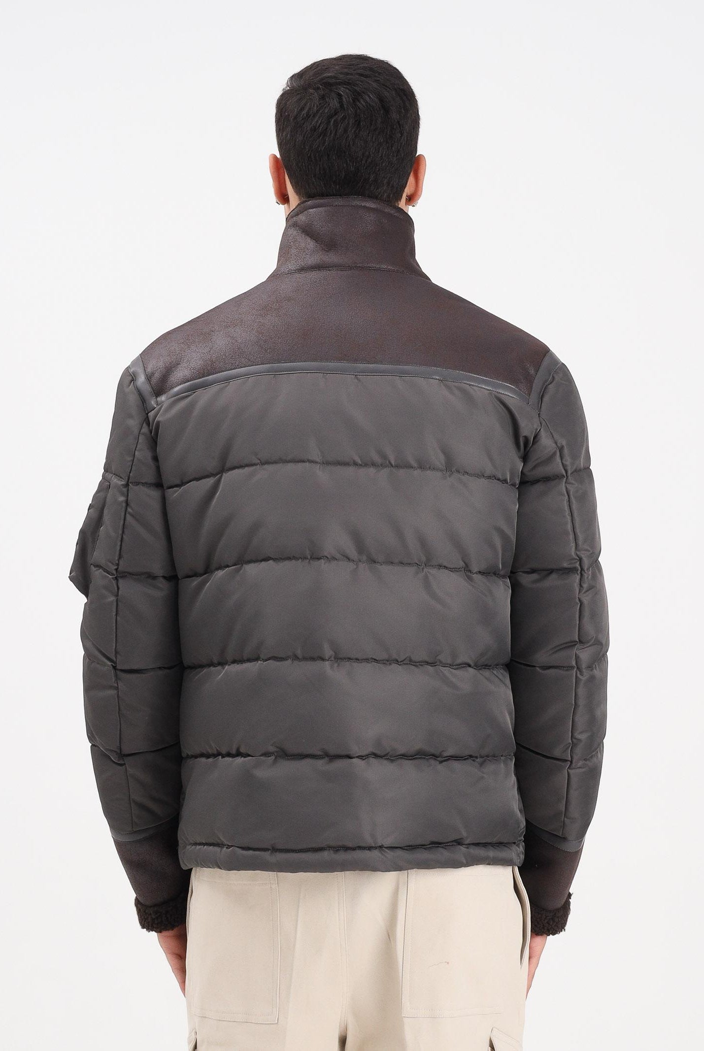 BLAUER Piumino NYLON E MONTONE ECO ORGAN nero oliva da uomo 25WBLUC02028-007280 969 BLAUER