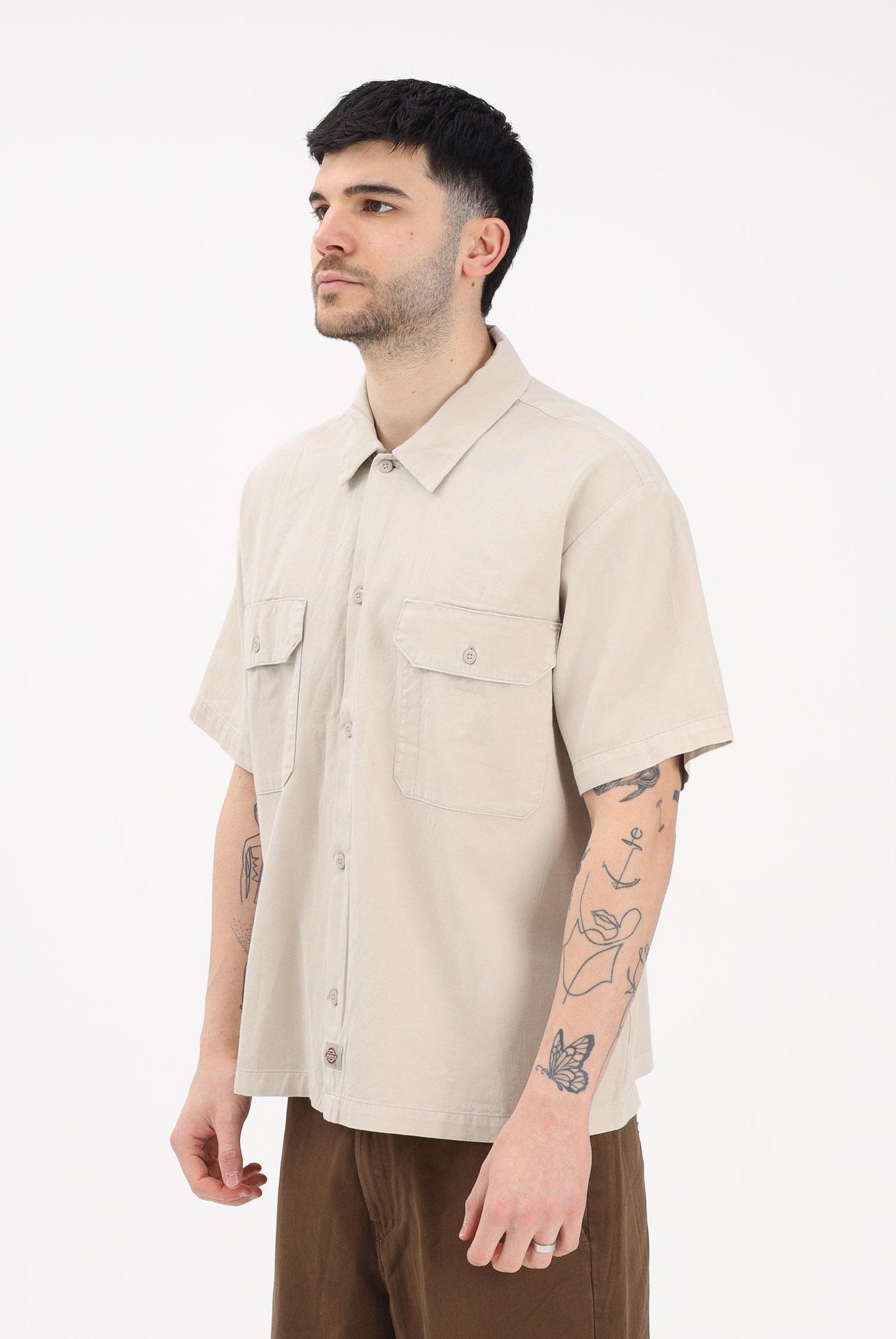 DICKIES Camicia a manica corta Unionville beige da uomo DK0A88N90ST1 . DIckies