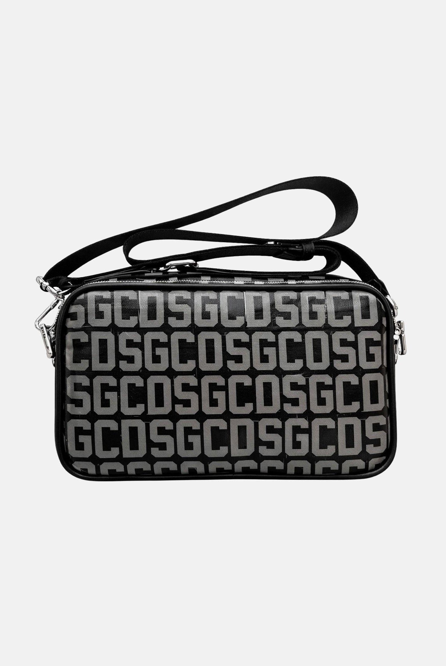 GCDS Borsa a tracolla nera per uomo e donna con lettering GCDS GCDSEP007 99 GCDS