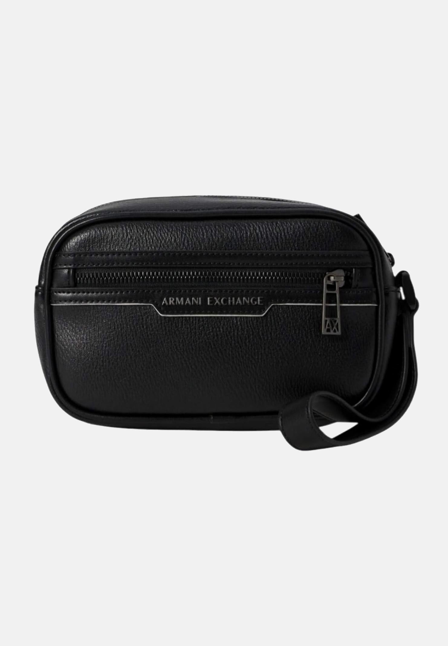 ARMANI EXCHANGE Pochette nera da uomo con logo XM002000AF17205 MC105 ARMANI EXCHANGE