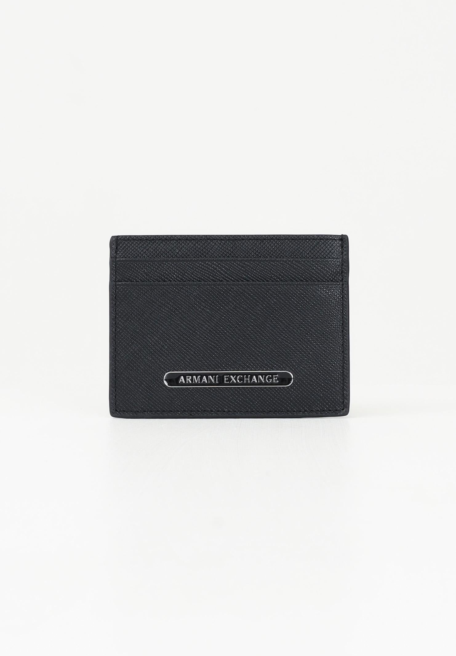 ARMANI EXCHANGE Portacarte nero da uomo con logo XM000169AF12702 UC001 ARMANI EXCHANGE