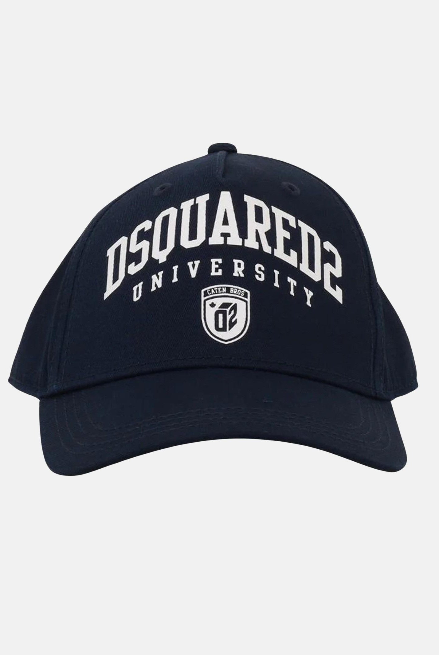 DSQUARED2 Cappello con visiera blu da donna caratterizzato da stampa logo stile college DQ2484D00YT DQ866 DSQUARED2