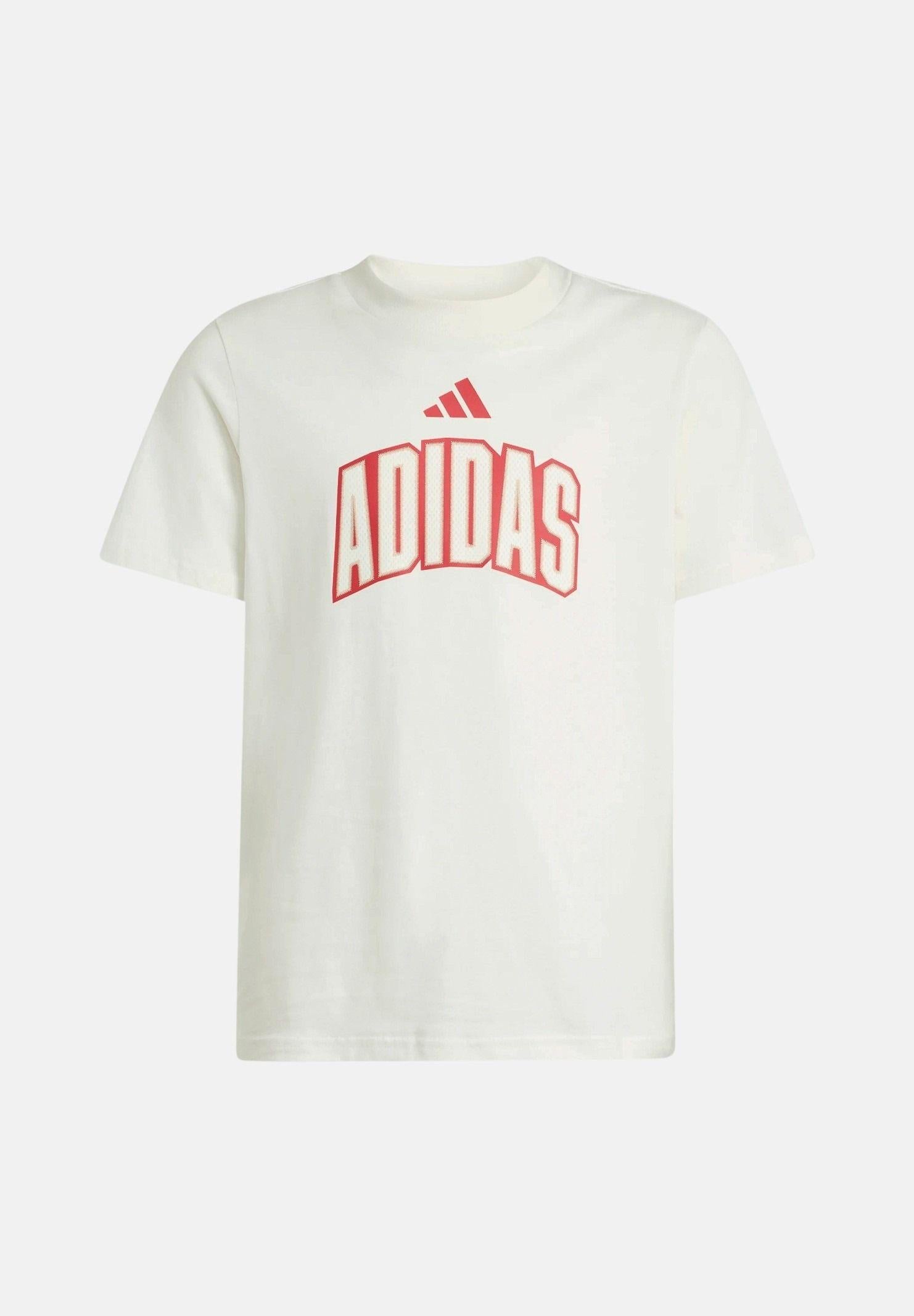 ADIDAS PERFORMANCE T-shirt a manica corta Stadium Lettering bianca da bambino KD3453 . ADIDAS PERFORMANCE