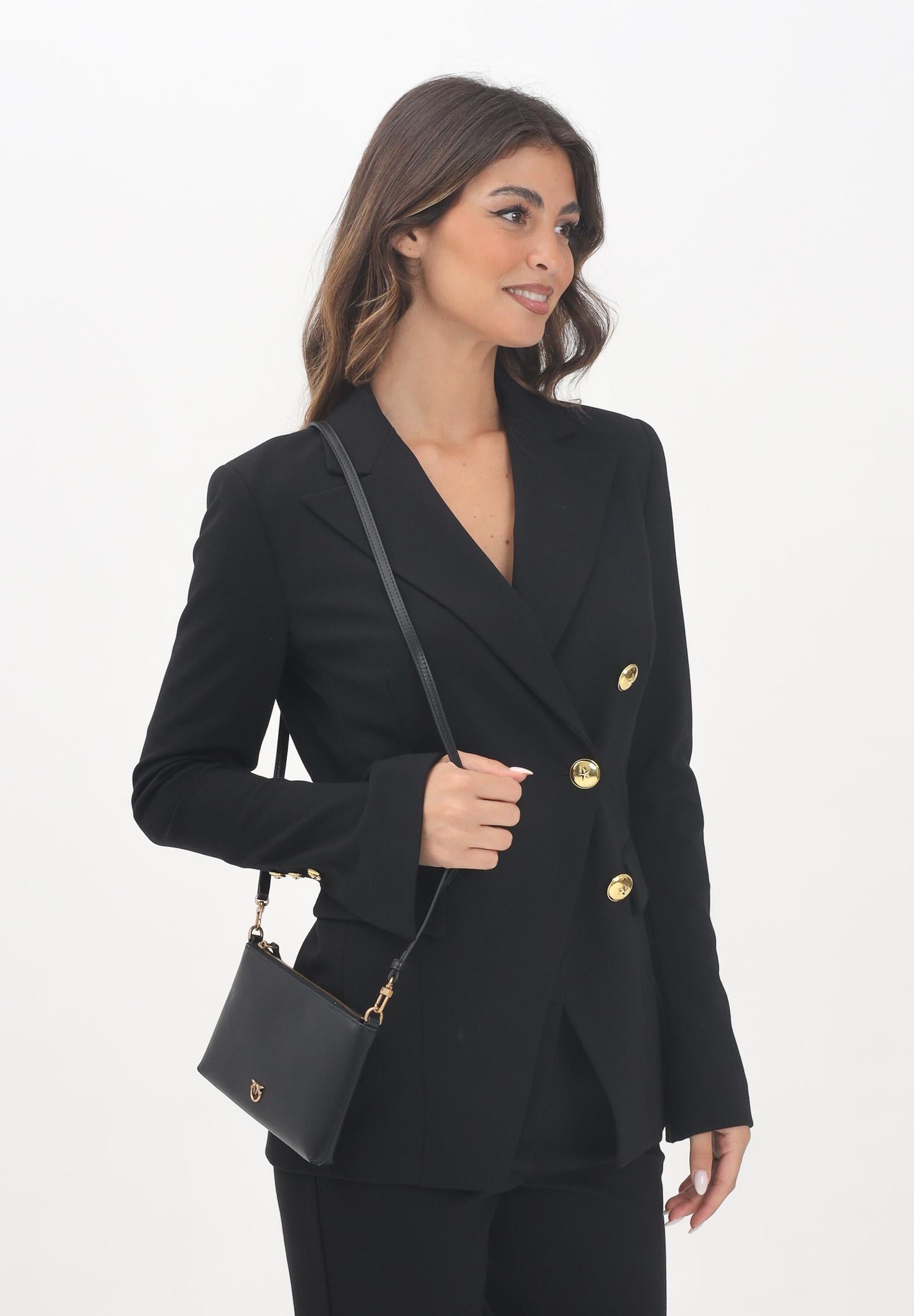 PINKO Giacca doppiopetto nera da donna 105573A24C Z99 PINKO