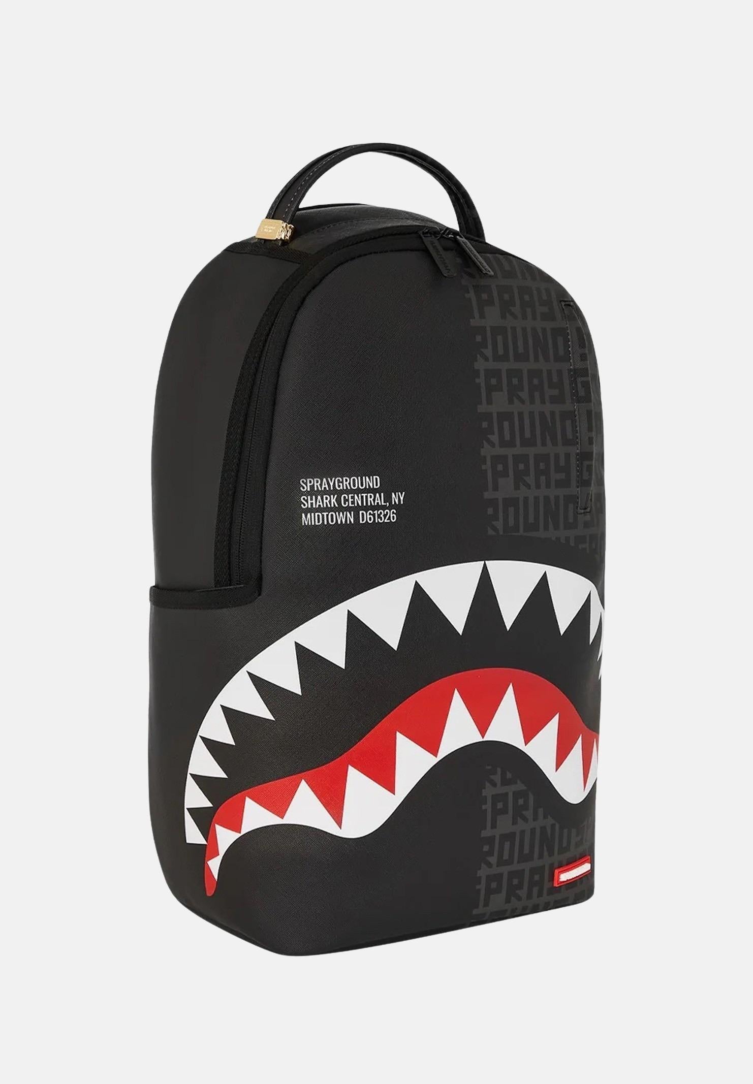 SPRAYGROUND Zaino SHARK CENTRAL SPLIT INFINITY DLXSV nero per uomo e donna 910B6249NSZ SPRAYGROUND