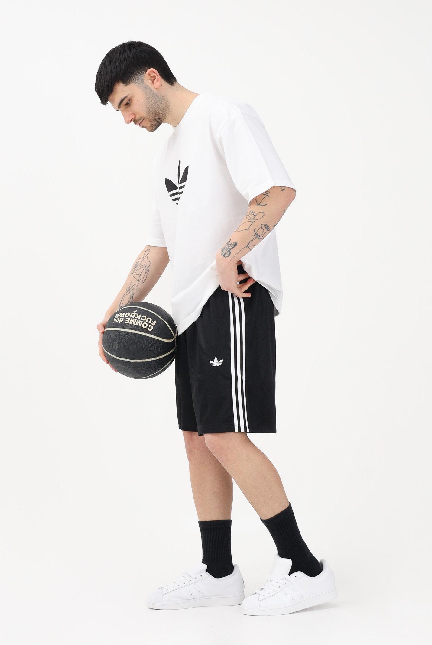 ADIDAS ORIGINALS Shorts sportivo 3 STRIPES LOOSE ENGINEERED nero da uomo KE3594 . ADIDAS ORIGINALS