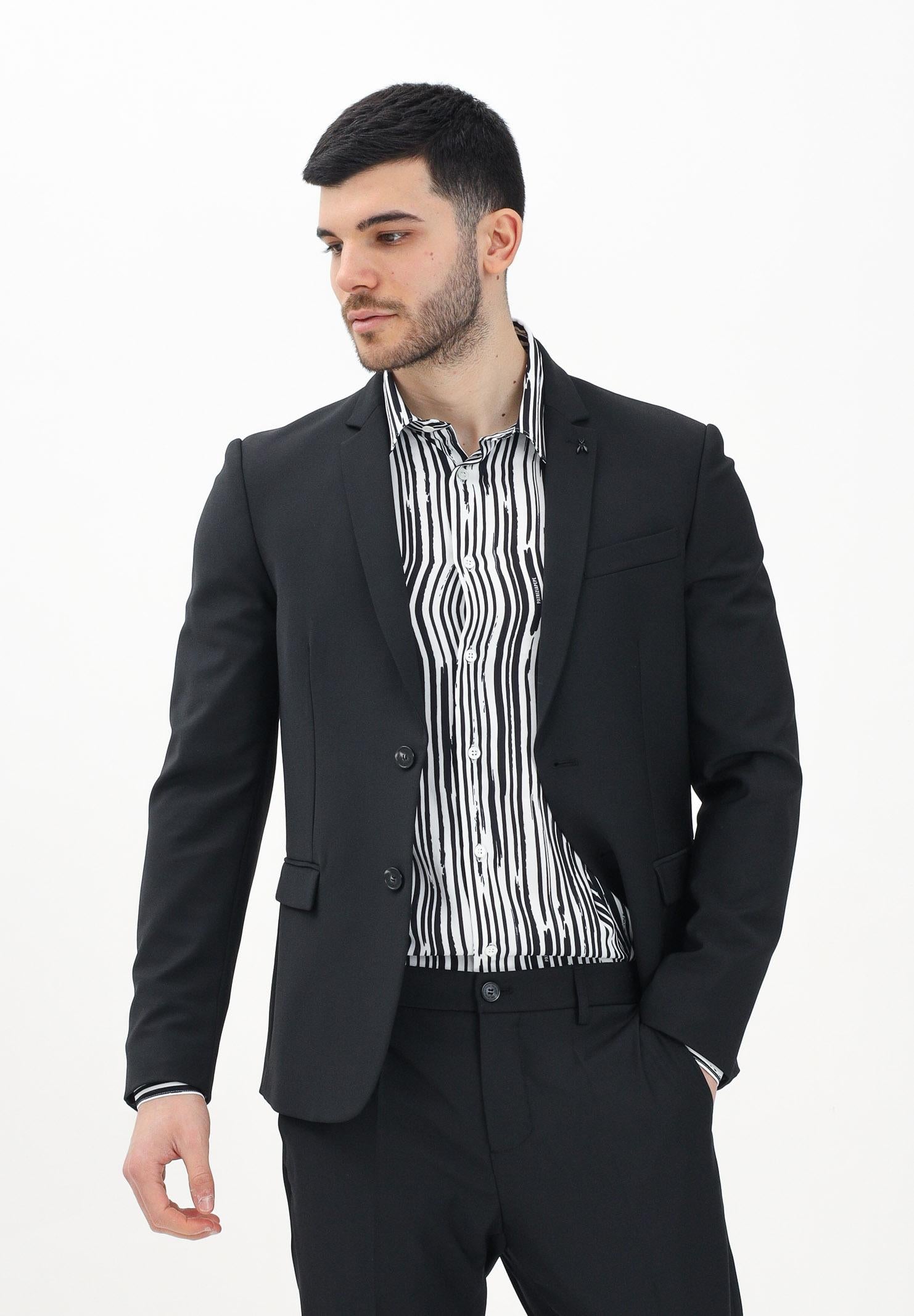 PATRIZIA PEPE Giacca monopetto nera da uomo 5SB652A590 K103 PATRIZIA PEPE