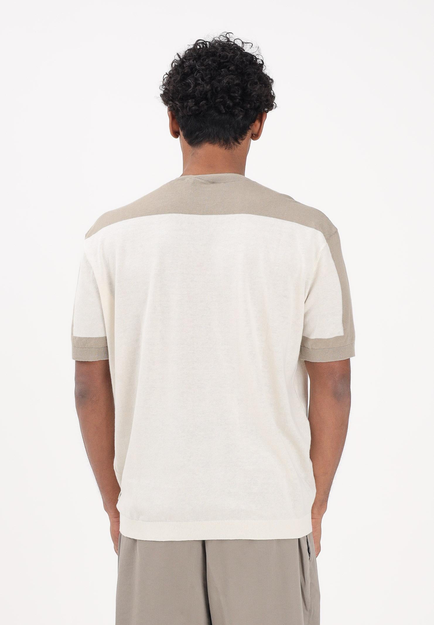 ARMANI EXCHANGE Maglia girocollo a manica corta panna e fango da uomo XM002153AF22062 M1297 ARMANI EXCHANGE