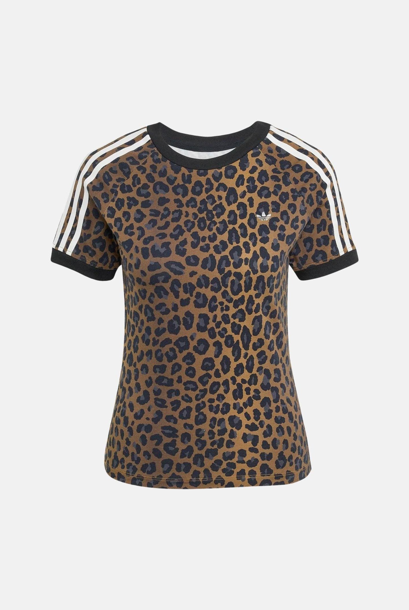 ADIDAS ORIGINALS T-shirt a manica corta Leopard Cali beige da donna JW7304 . ADIDAS ORIGINALS