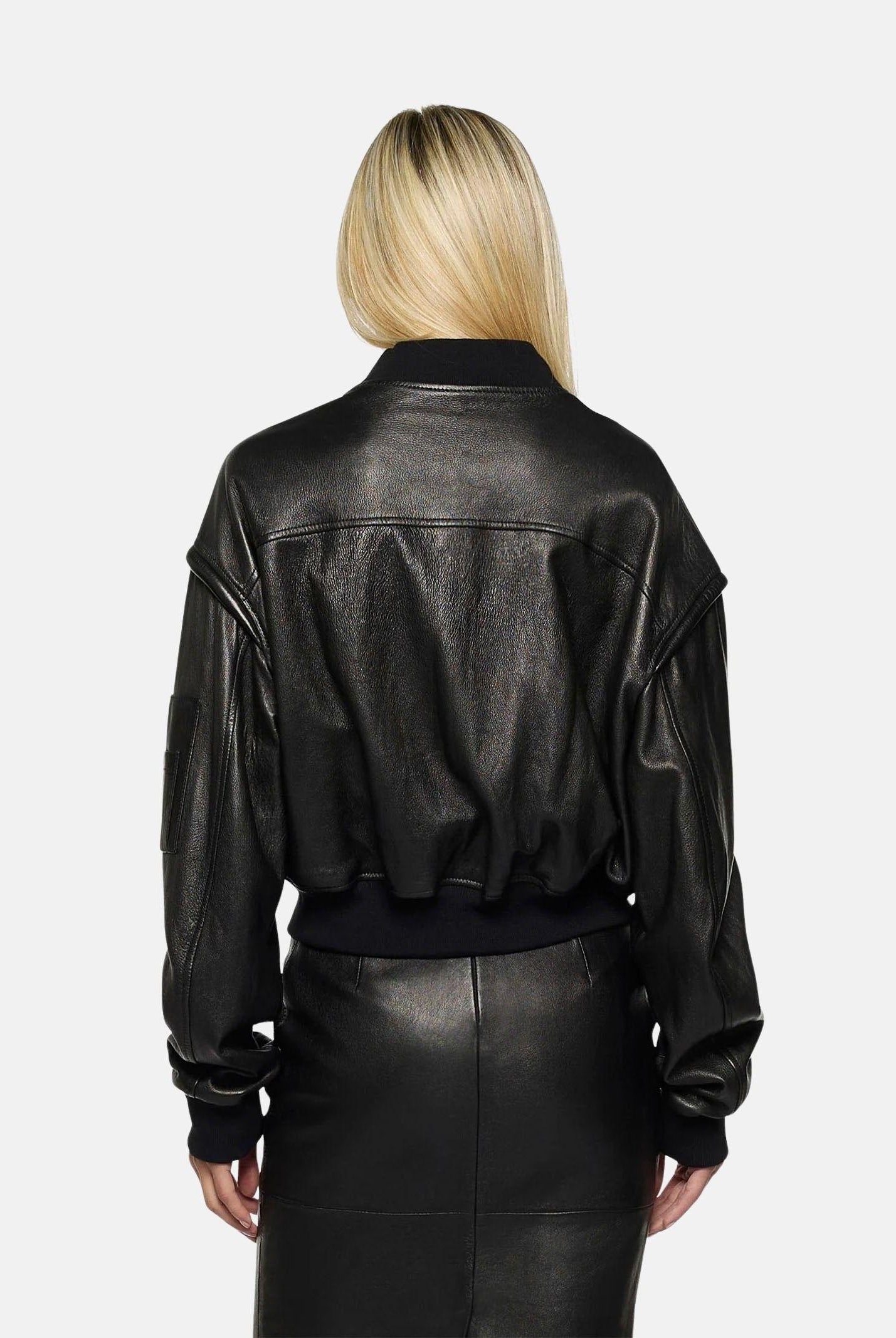 SIMONA CORSELLINI Giubbotto di pelle nero da donna A25CPGBS0101 V0003 SIMONA CORSELLINI