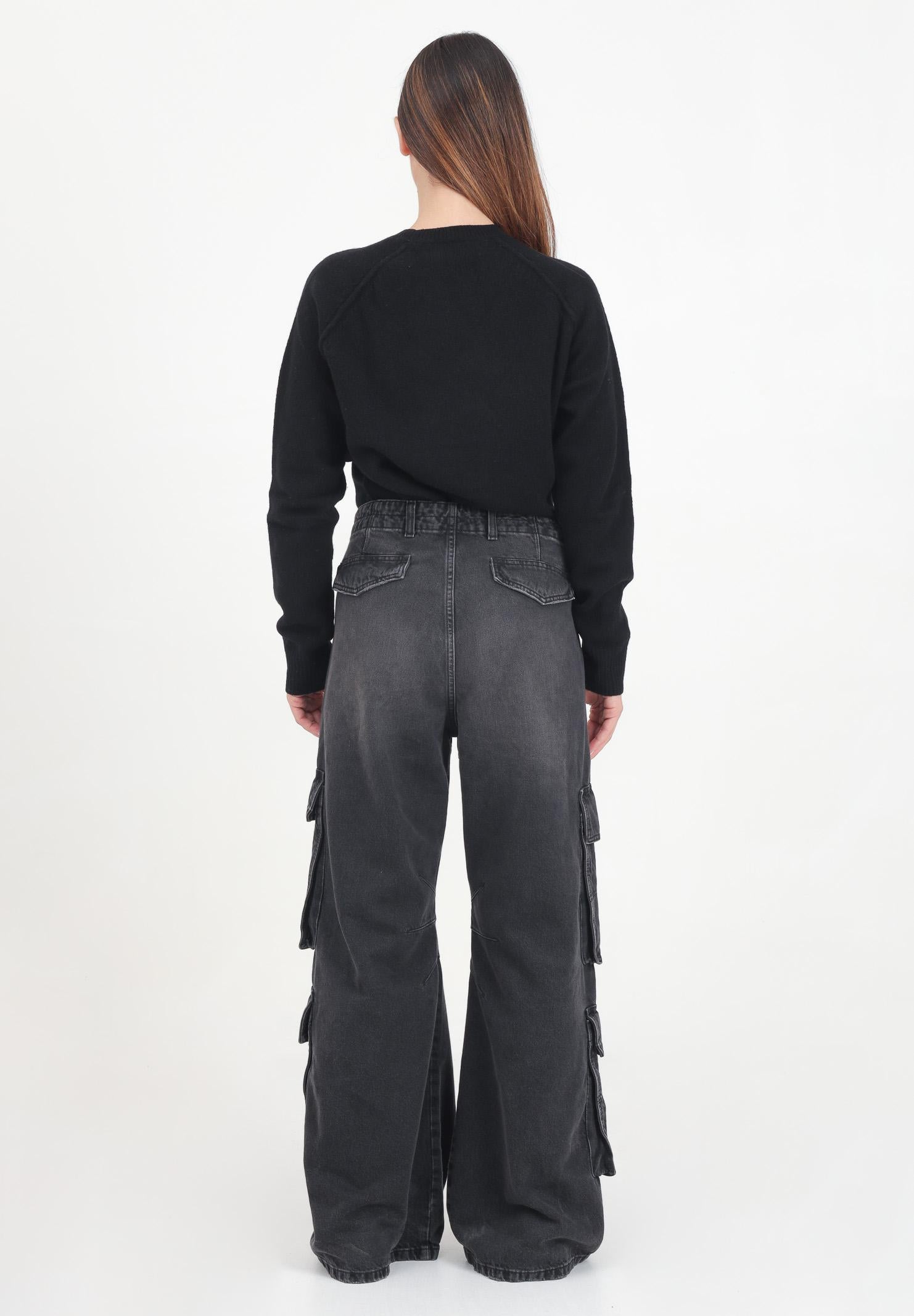 Jeans cargo nero per donna e bambina J01725KXBMM K02 DIESEL
