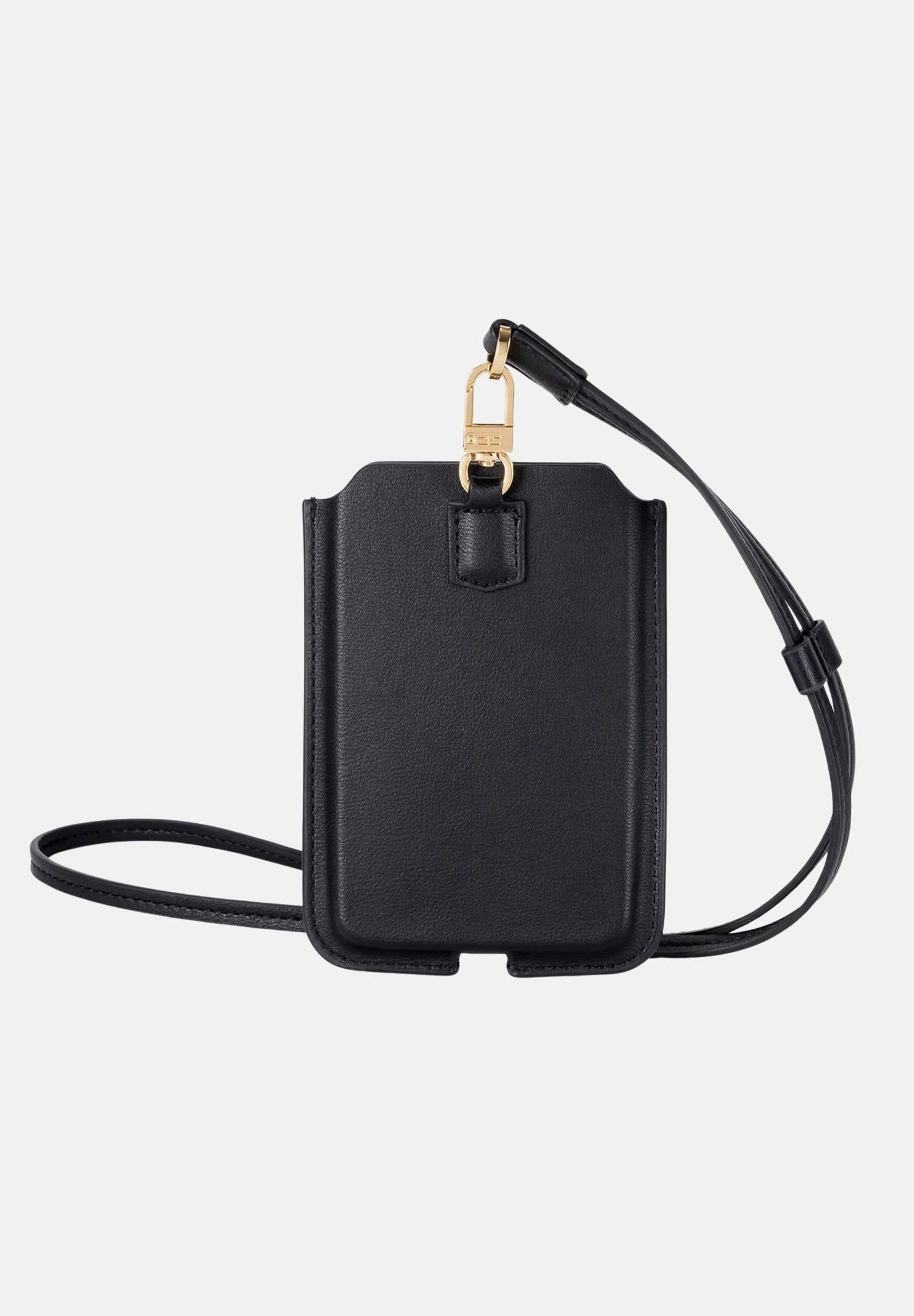 ELISABETTA FRANCHI Porta cellulare medio nero da donna con logo KE58A56E2 110 ELISABETTA FRANCHI