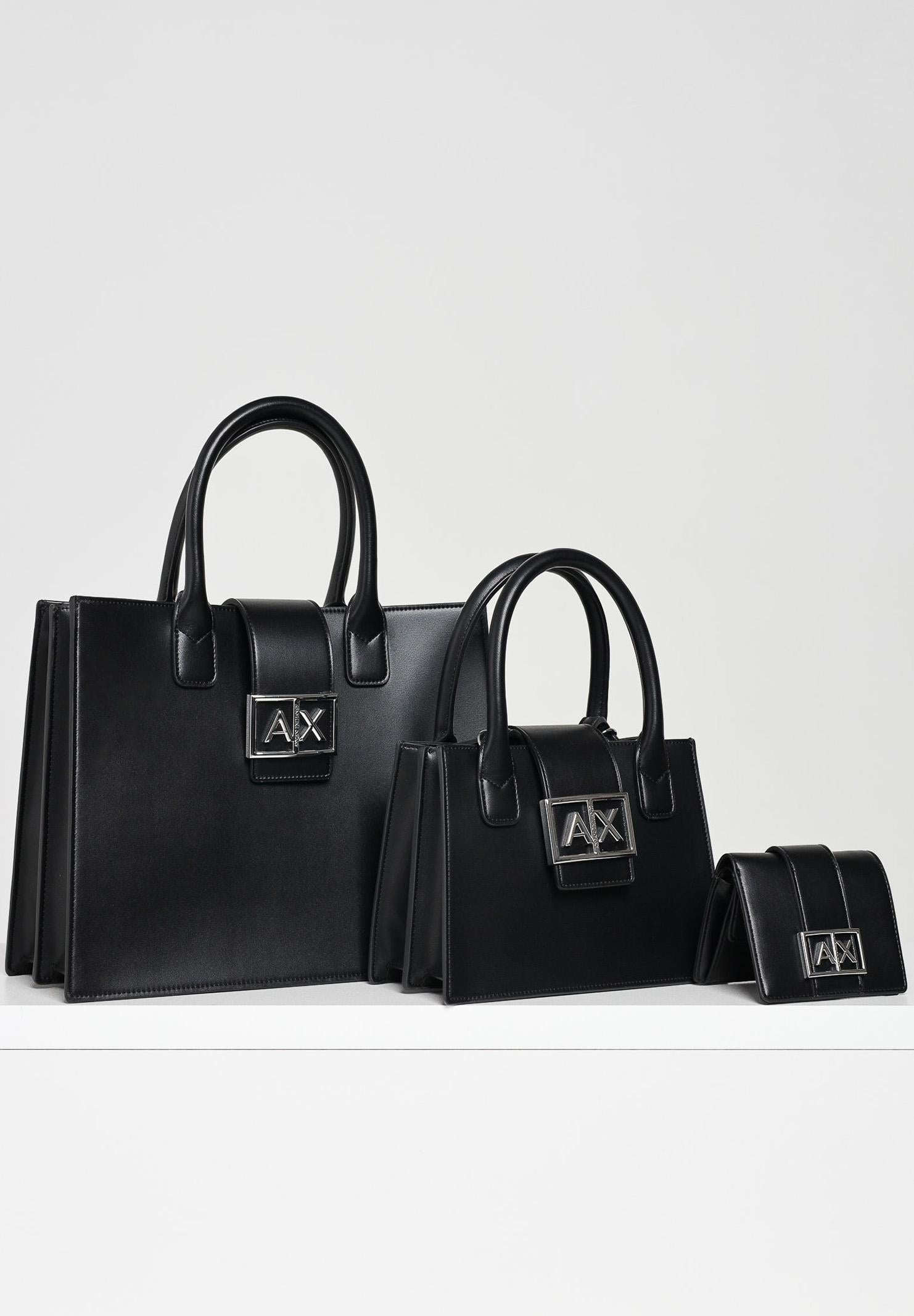 ARMANI EXCHANGE Portafogli nero da donna con logo XW000360AF12039 UC001 ARMANI EXCHANGE