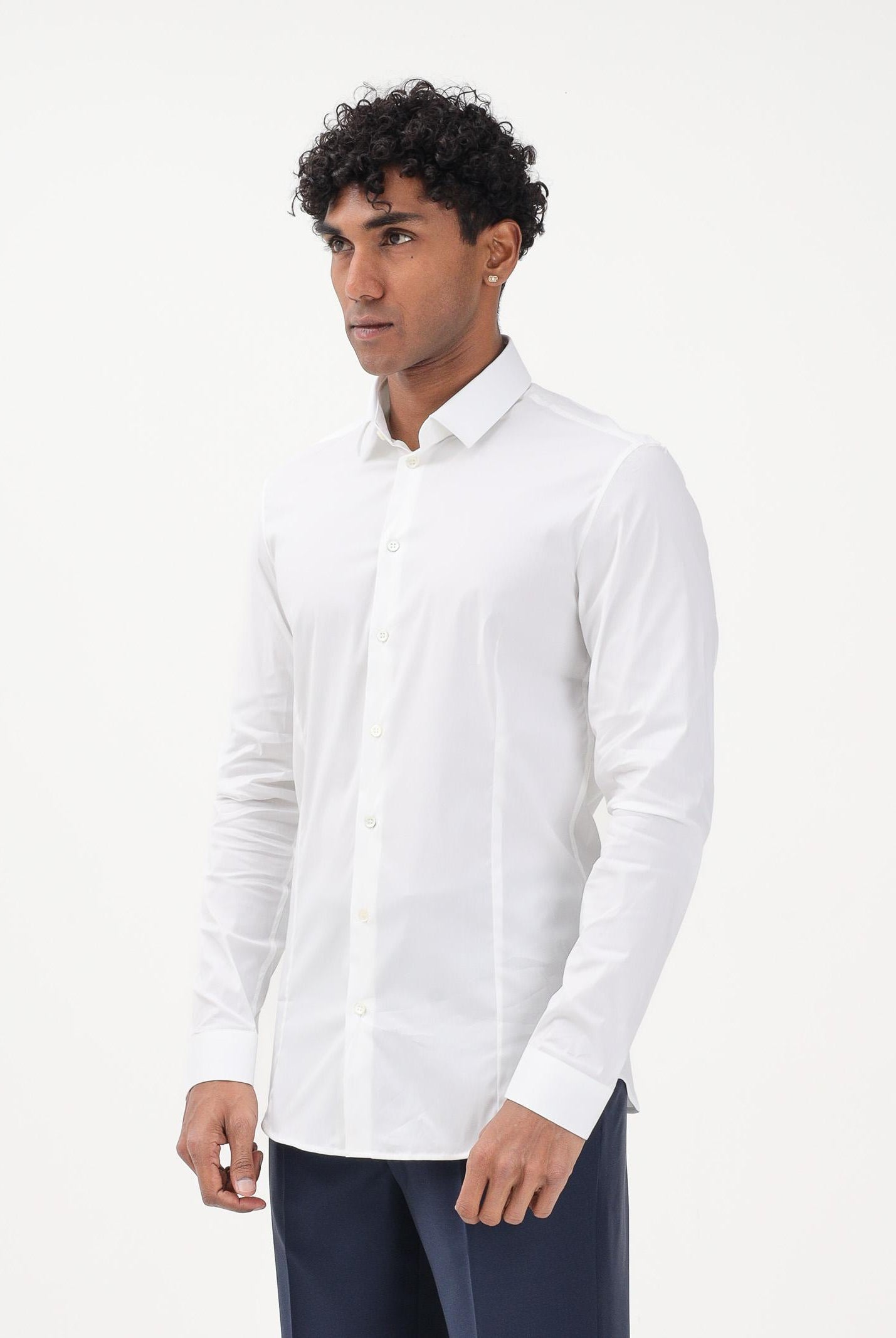 PATRIZIA PEPE Camicia a manica lunga bianca da uomo 5C0055A01 W103 PATRIZIA PEPE