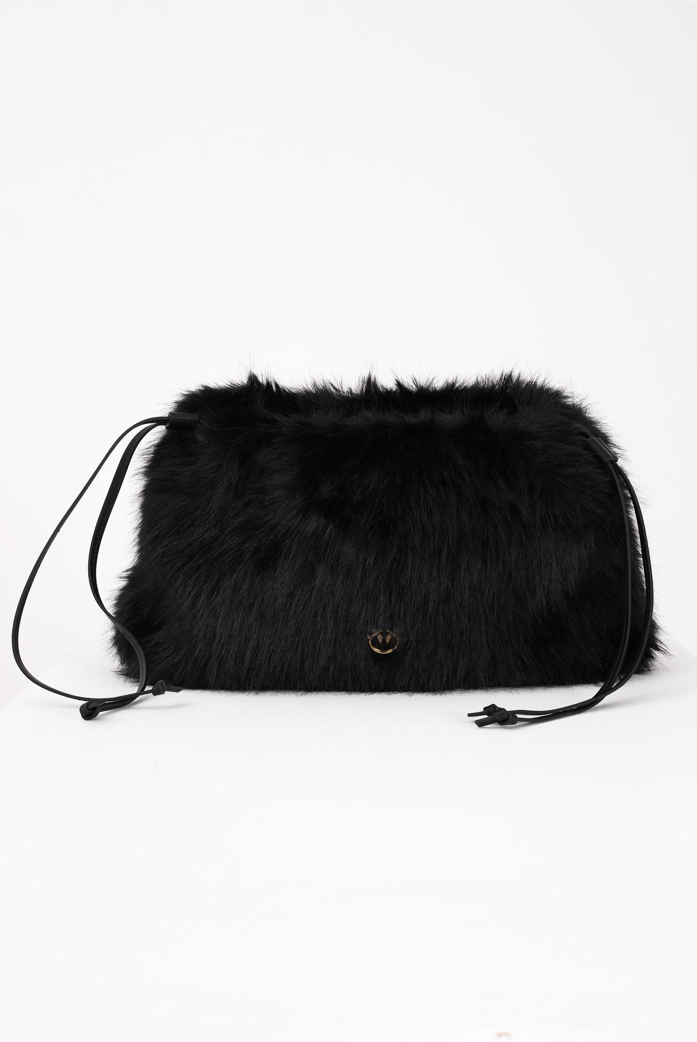 PINKO Maxi Clutch in eco pelliccia nera da donna 105909A2VZ Z99Q PINKO