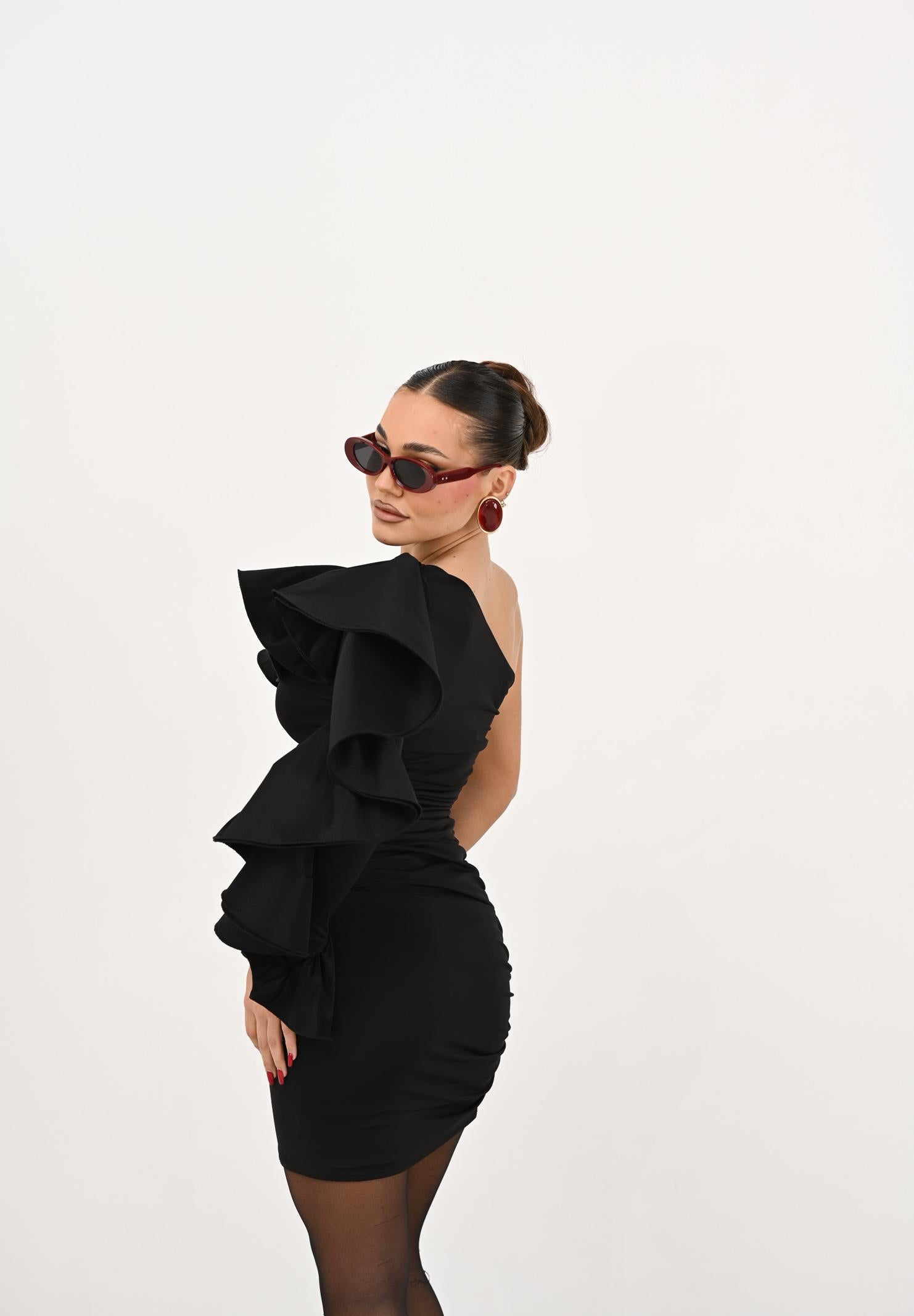 ALMA SANCHEZ Abito corto Acheo nero da donna AS2526056MX 999 ALMA SANCHEZ