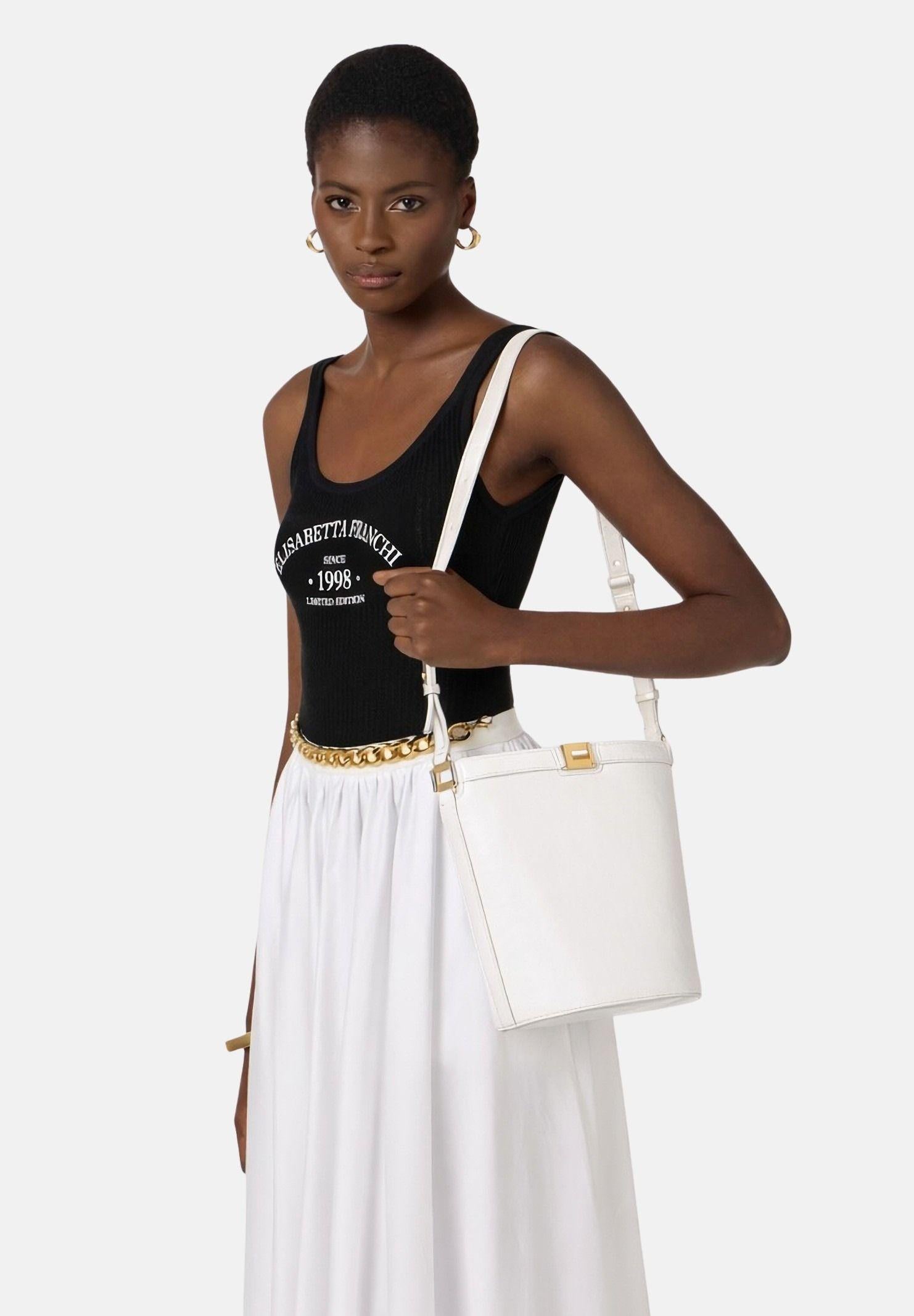 ELISABETTA FRANCHI Borsa a secchiello burro da donna BS16A61E2 193 ELISABETTA FRANCHI