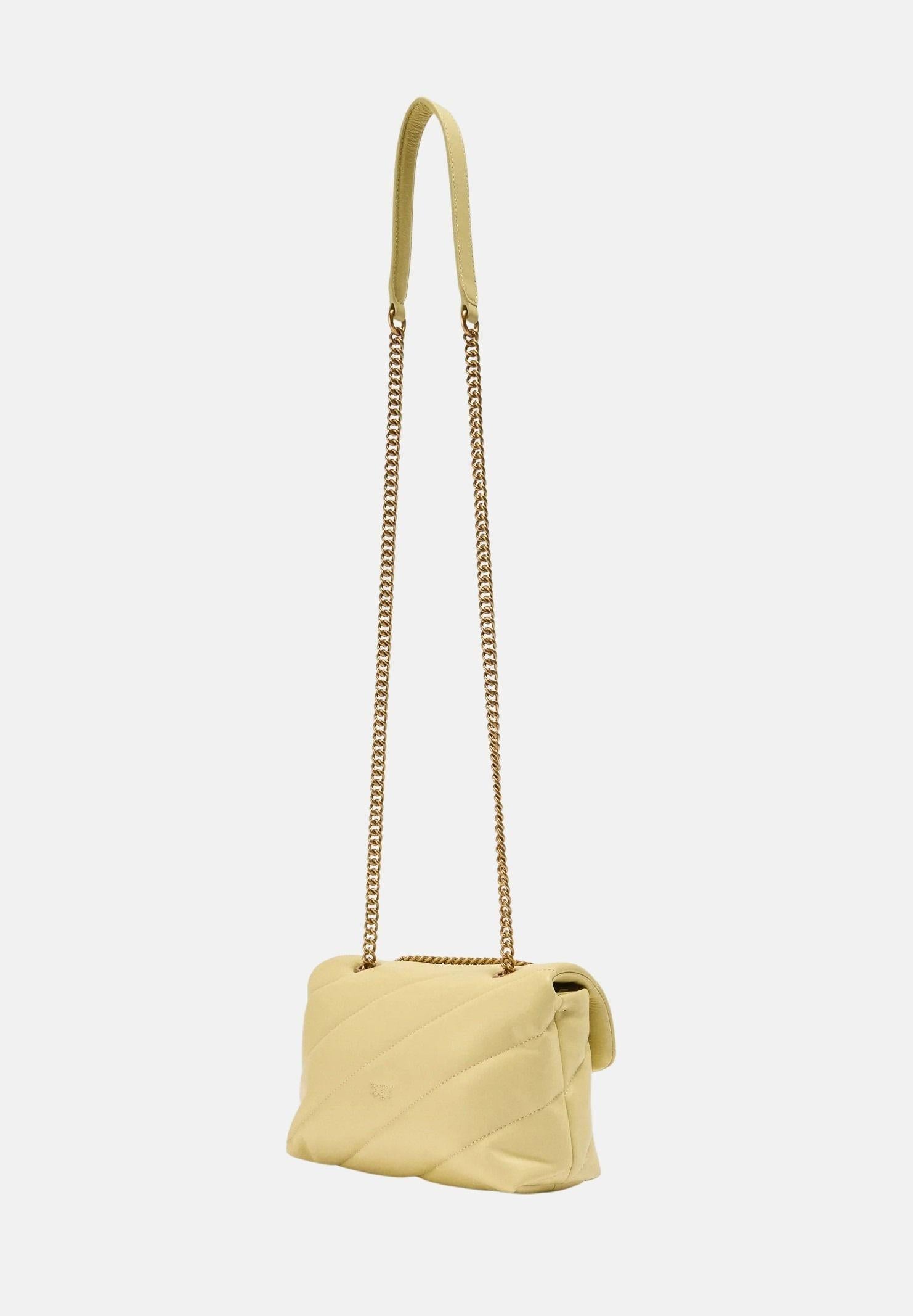 PINKO Borsa a tracolla Mini Love Bag Puff giallo vaniglia da donna 100039A0F2 C39Q PINKO