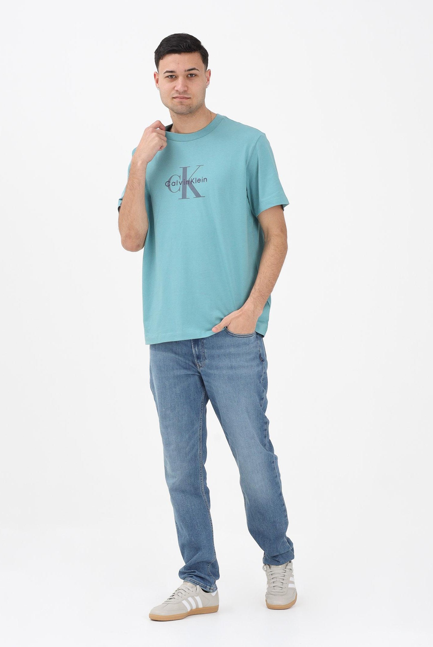 CALVIN KLEIN JEANS Jeans in denim medio da uomo LV04RE776G3MA . CALVIN KLEIN JEANS