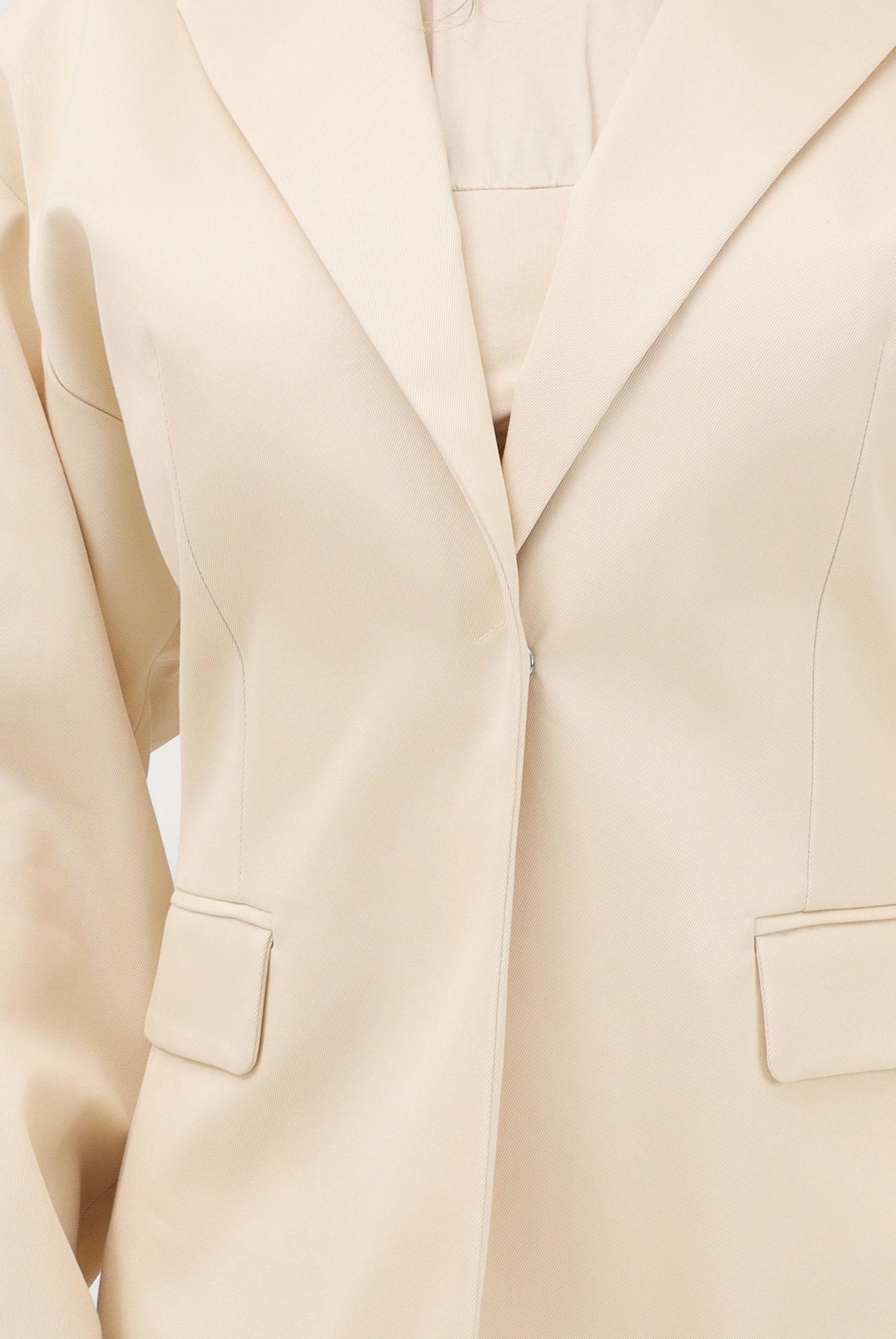 PATRIZIA PEPE Giacca monopetto panna da donna con cintura 8S0568A689 W409 PATRIZIA PEPE