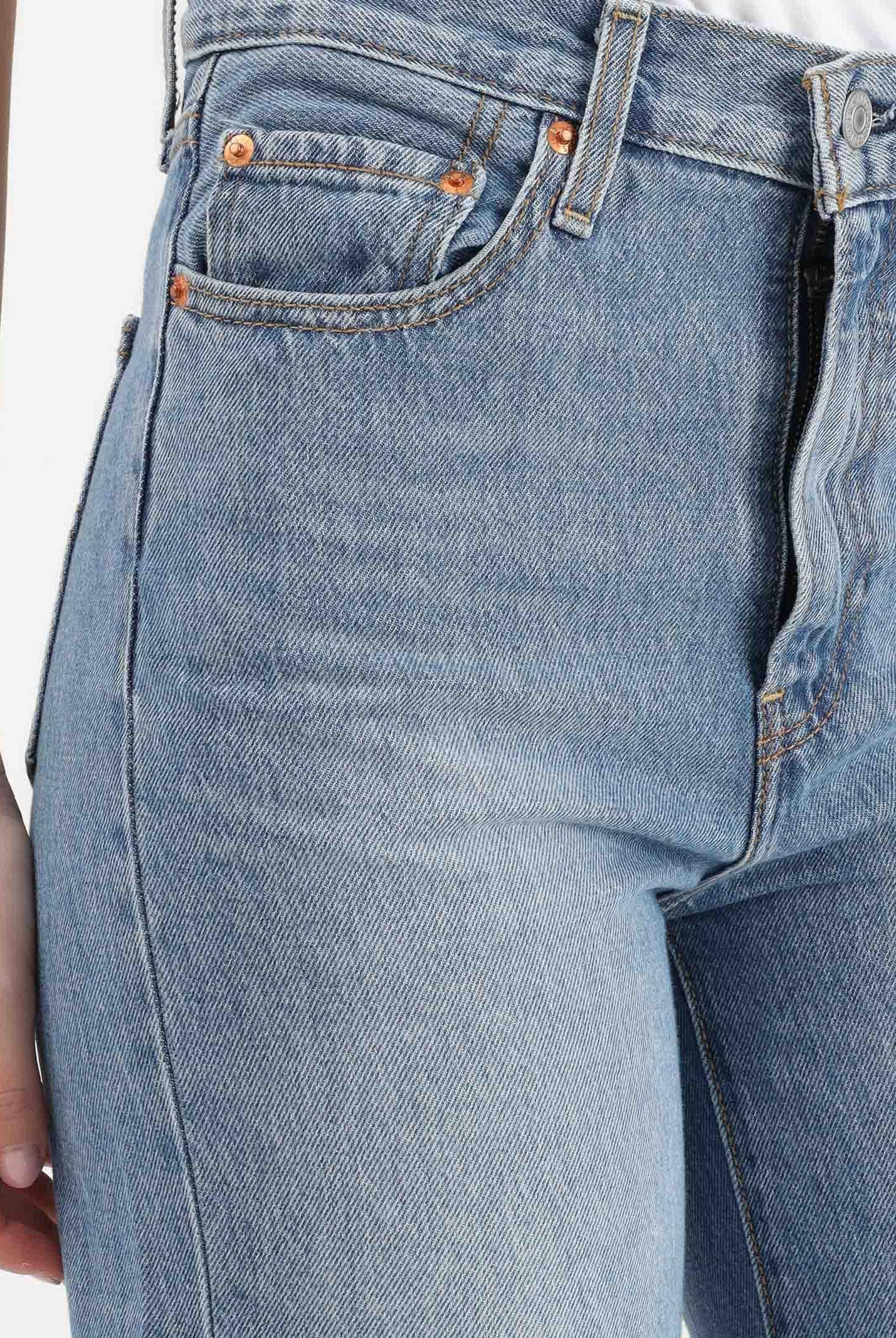 LEVI'S Jeans Ribcage a gamba ampia in denim chiaro da donna A6081-0020 . LEVI'S®