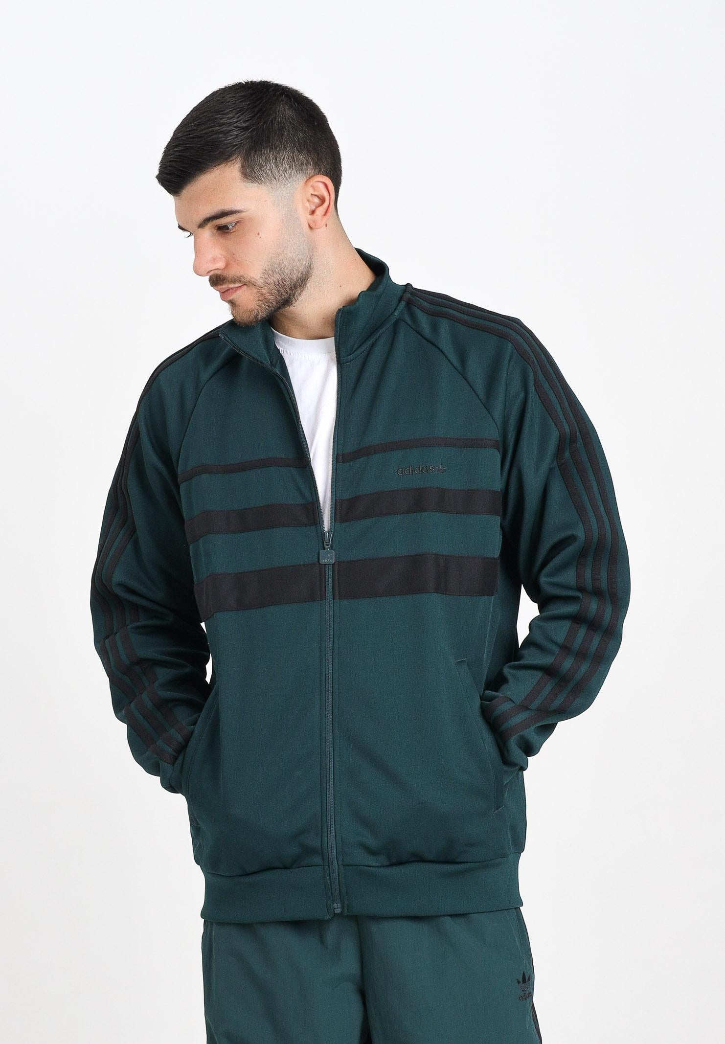 ADIDAS ORIGINALS Felpa con zip The First verde da uomo JX1487 ADIDAS ORIGINALS