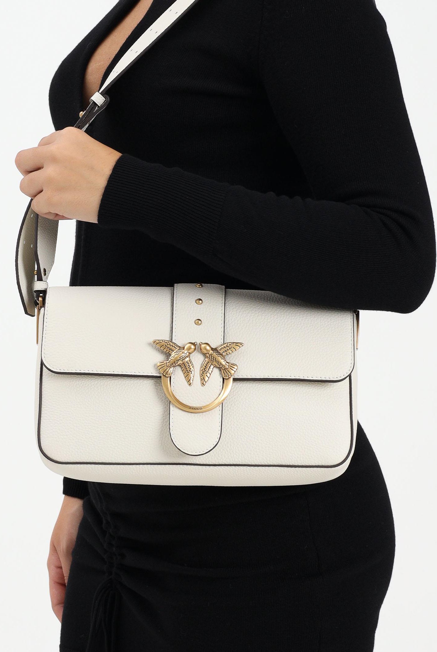 PINKO Borsa a tracolla Love Bag Slouchy panna da donna 104524A2OX Z14Q PINKO