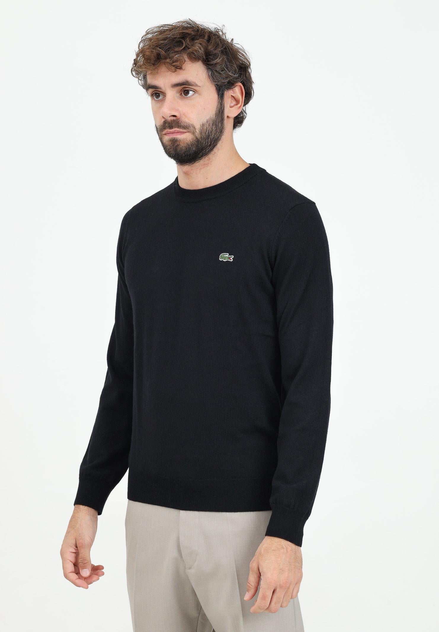 LACOSTE Maglioncino girocollo nero da uomo AH3225 031 LACOSTE