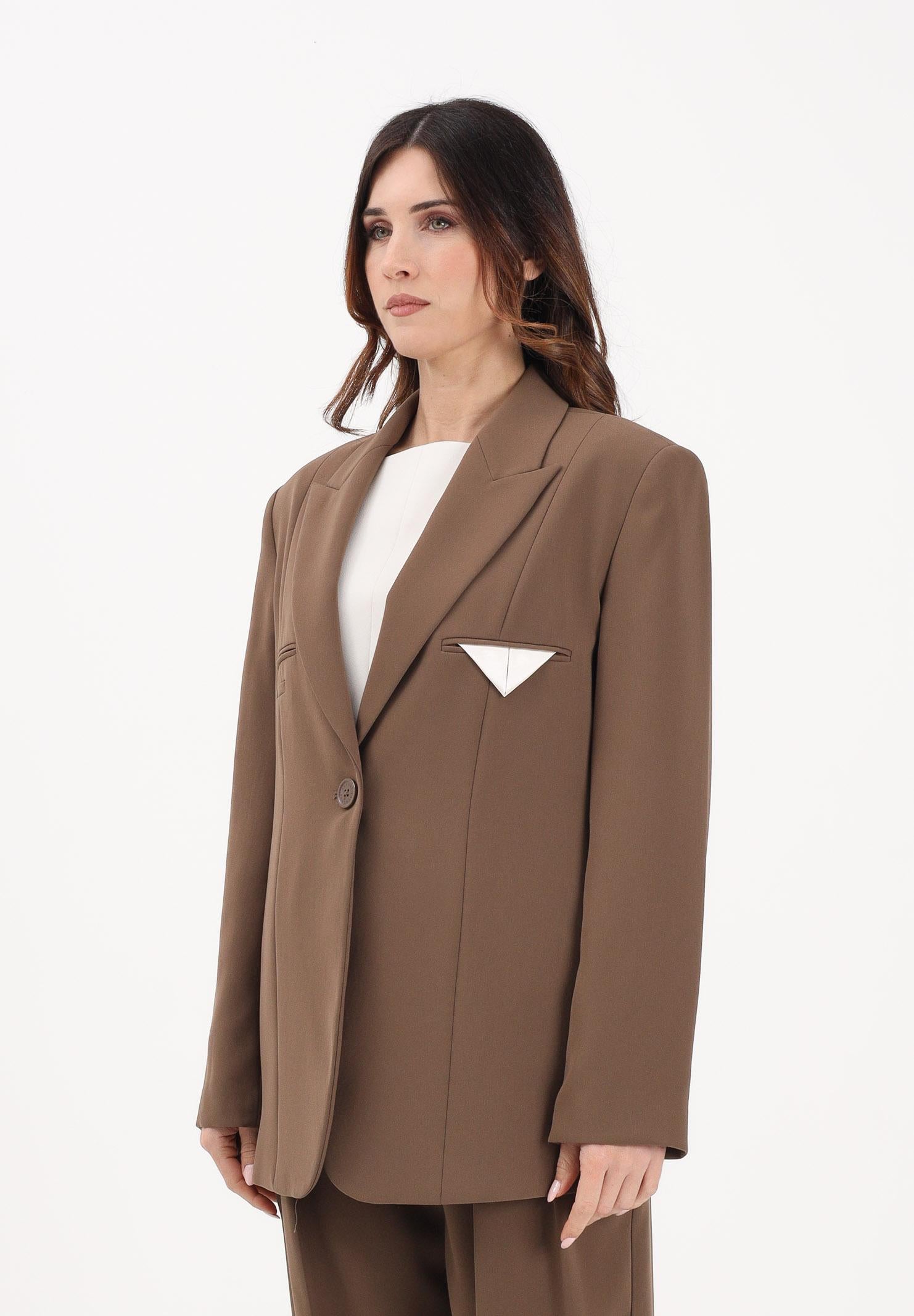 ARMANI EXCHANGE Giacca monopetto marrone da donna XW001938AF21529 U6136 ARMANI EXCHANGE