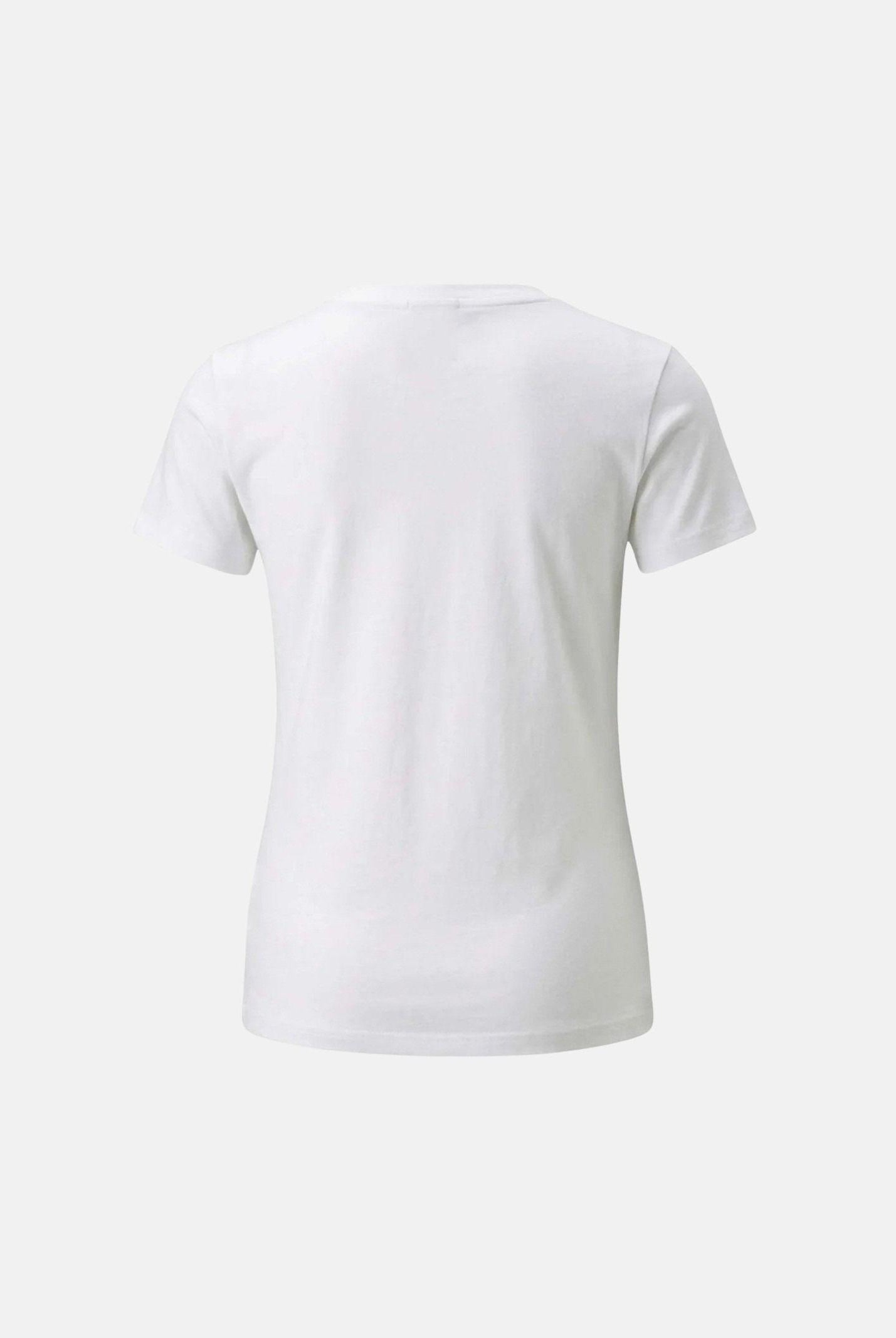 PUMA T-shirt a manica corta bianca da bambina con logo in strass 693852 02 PUMA
