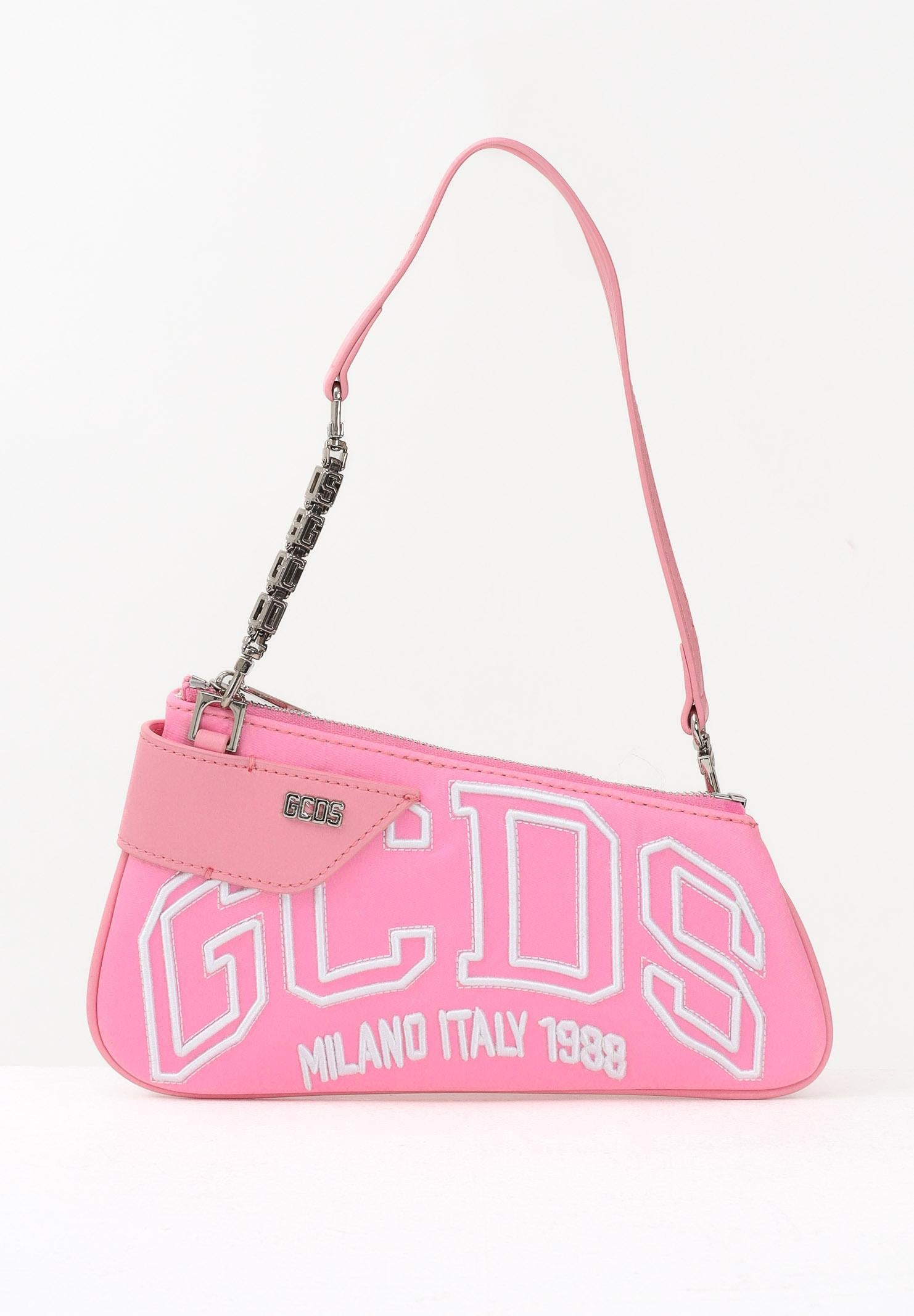 GCDS Borsa a spalla rosa da donna con logo GCDSMCN001 50 GCDS