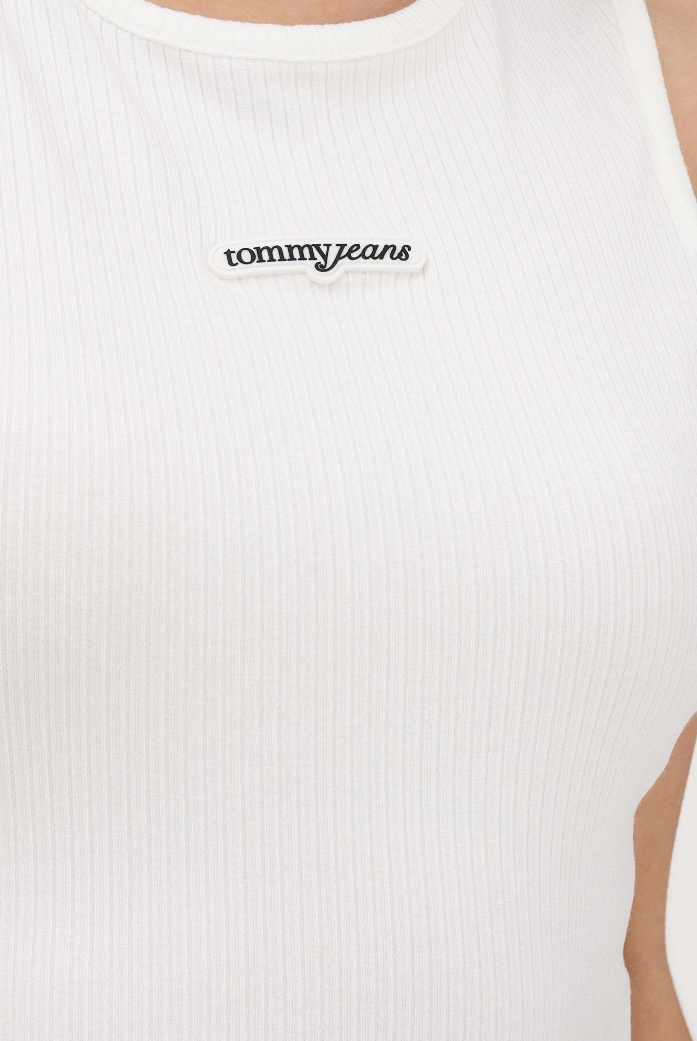 TOMMY JEANS Canotta bianca da donna con logo DW0DW22282 YBL TOMMY JEANS