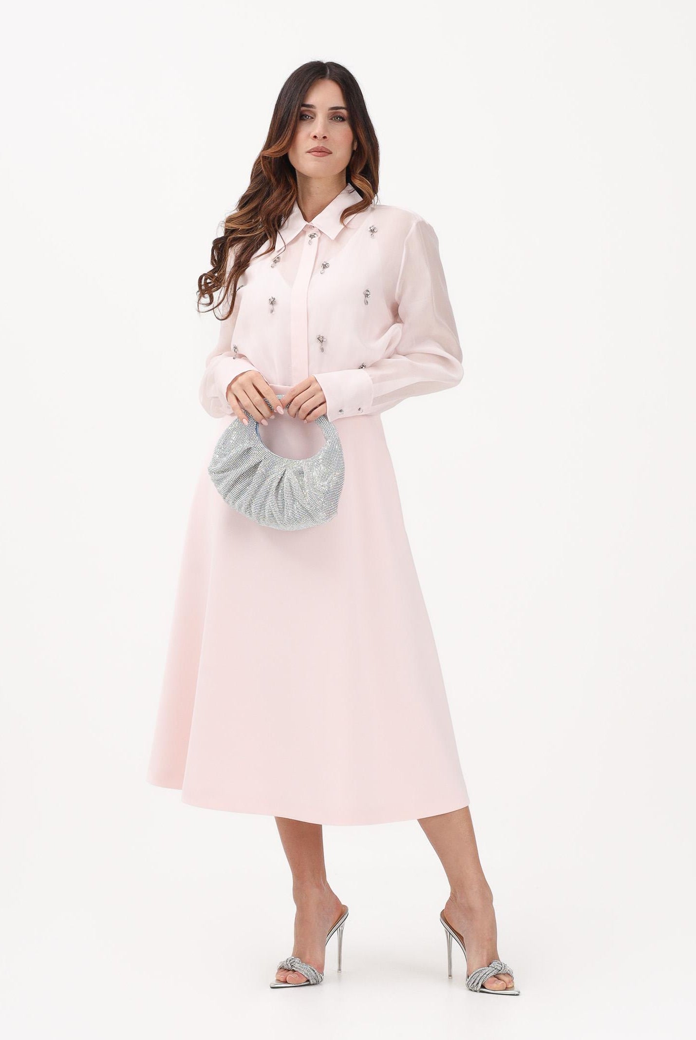 MAX MARA Gonna midi Girante rosa da donna 2616101013600 010 MAX MARA